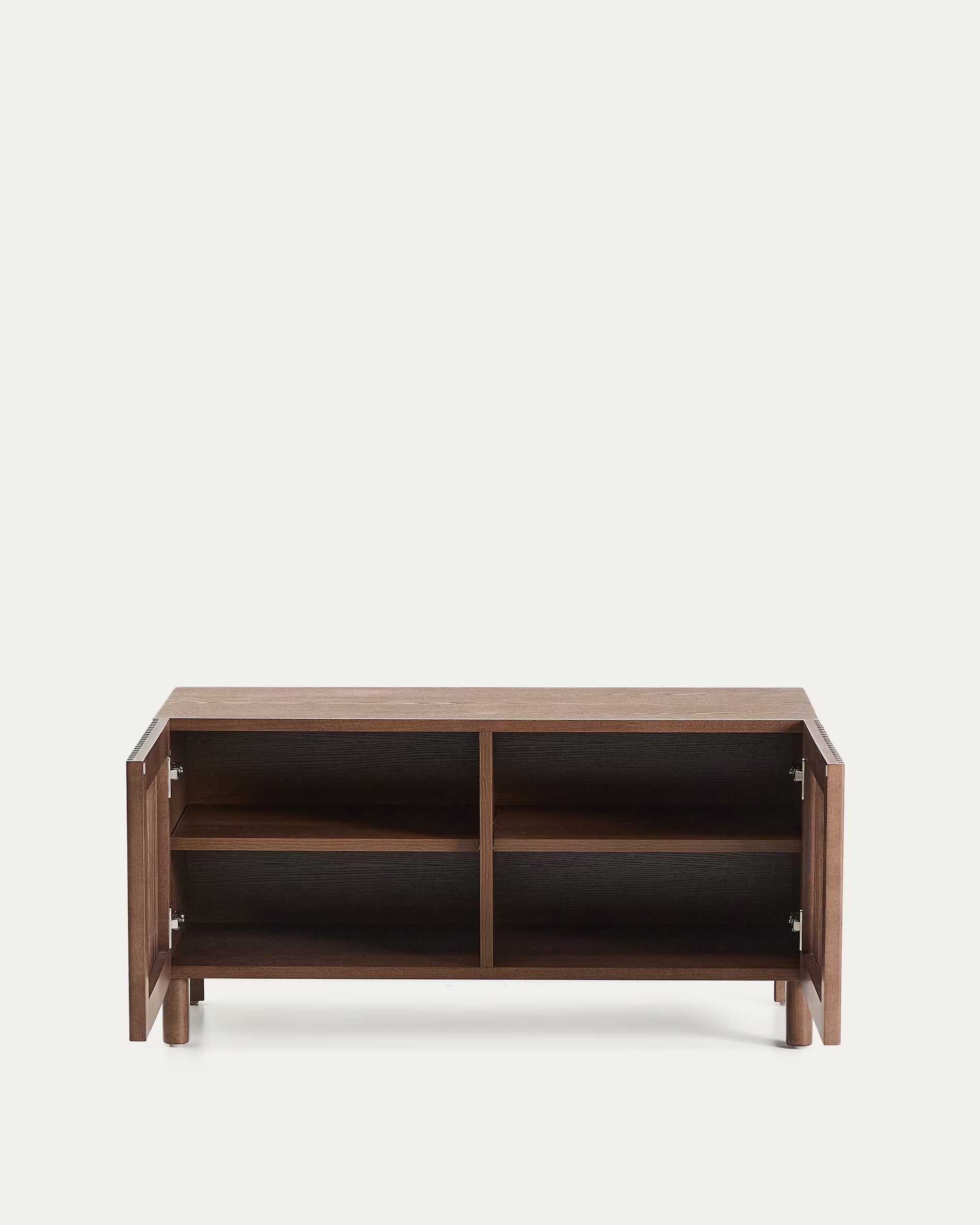 BEYLA Shoe Cabinet Dark Brown Ash Wood