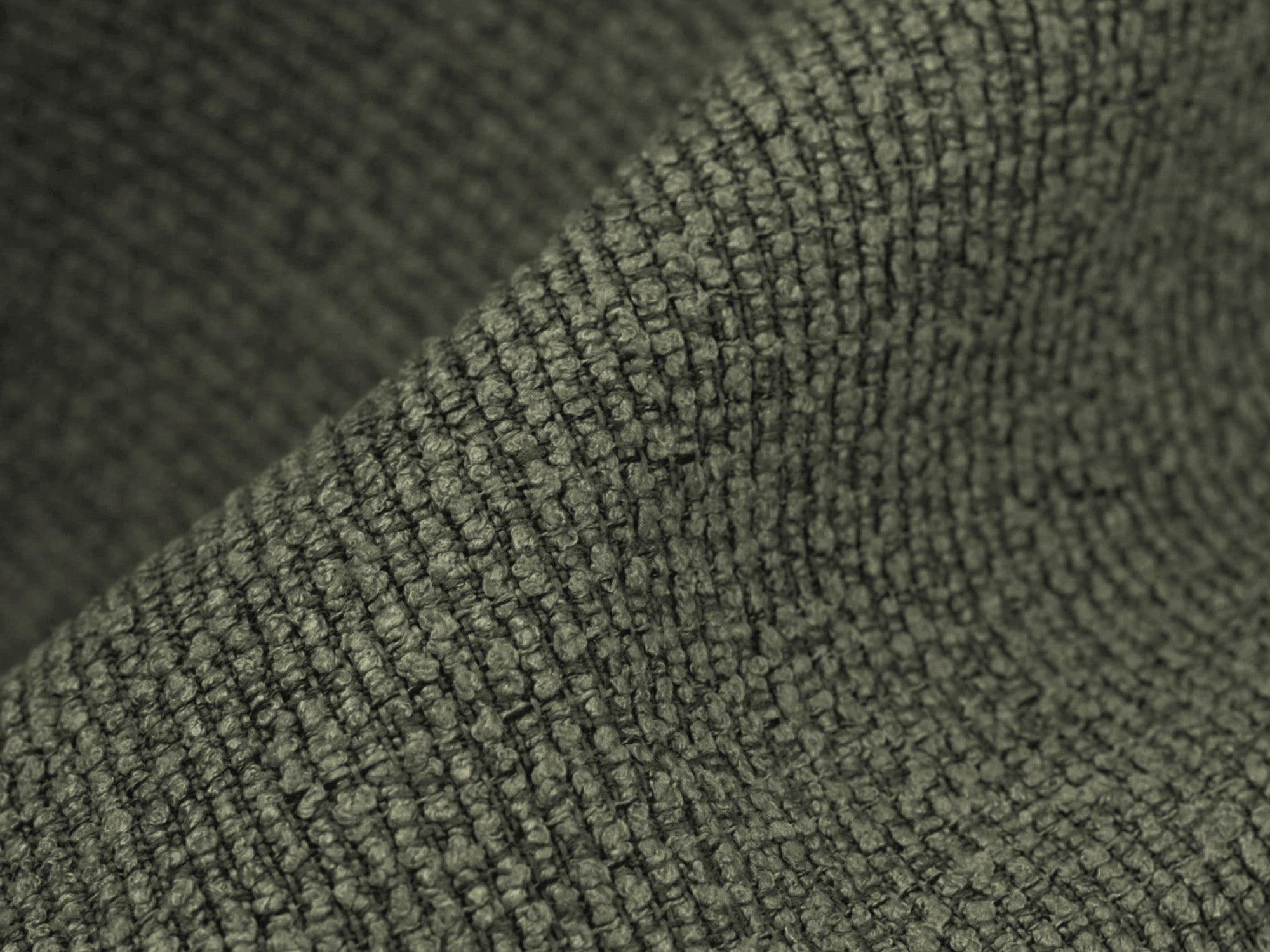 MAIA Chair in Olive Boucle with Black Oak Base