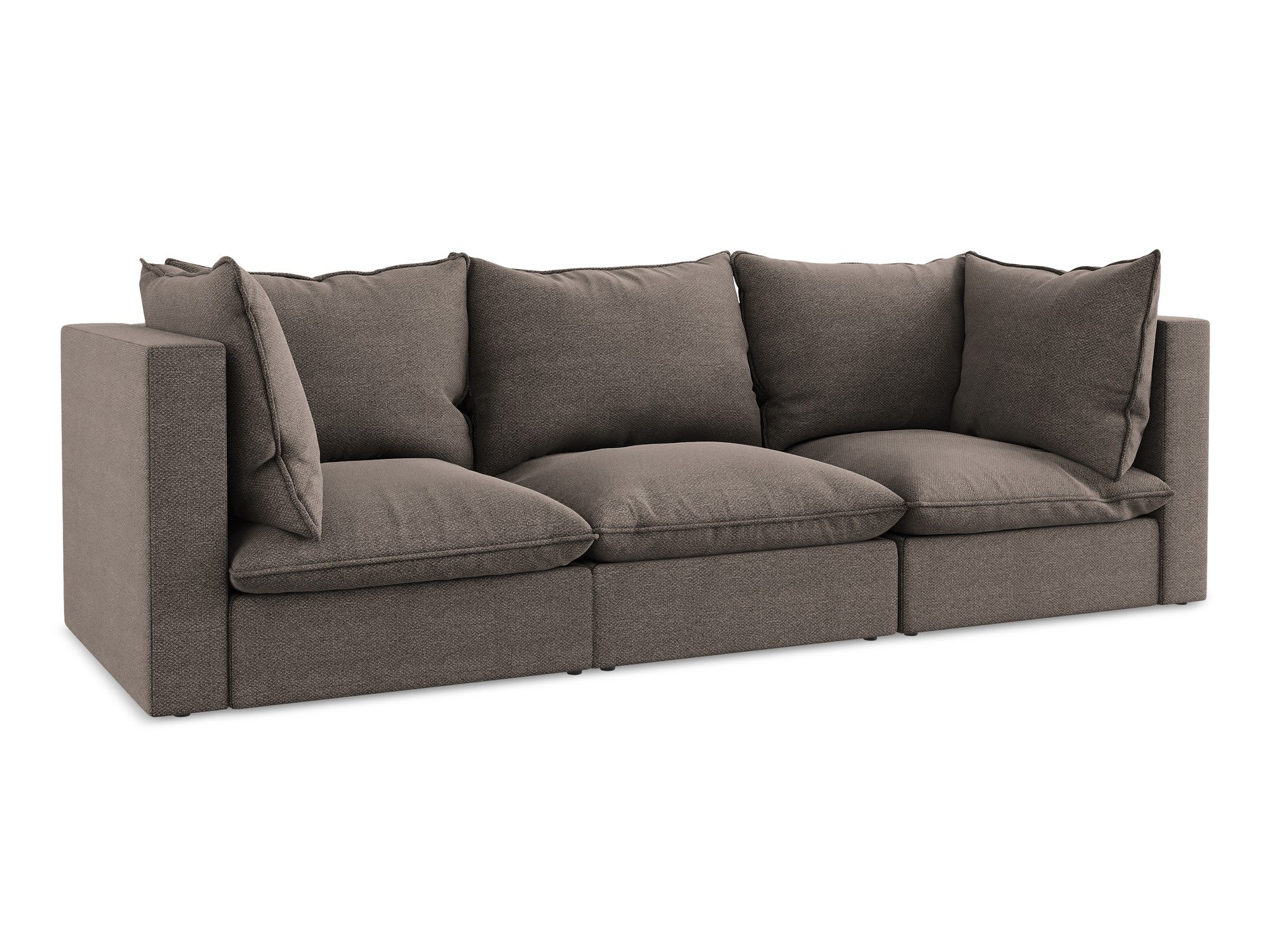 3-Seater Sofa MANAO Chocolate Boucle