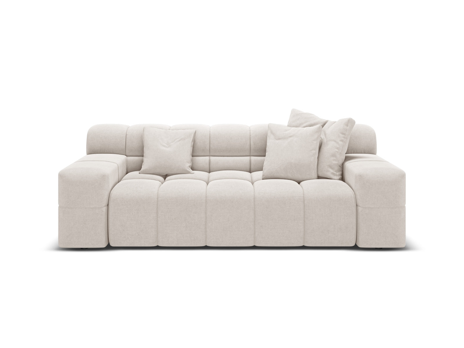 Sofa 2-sitzig AGAVE hellbeige Chenille