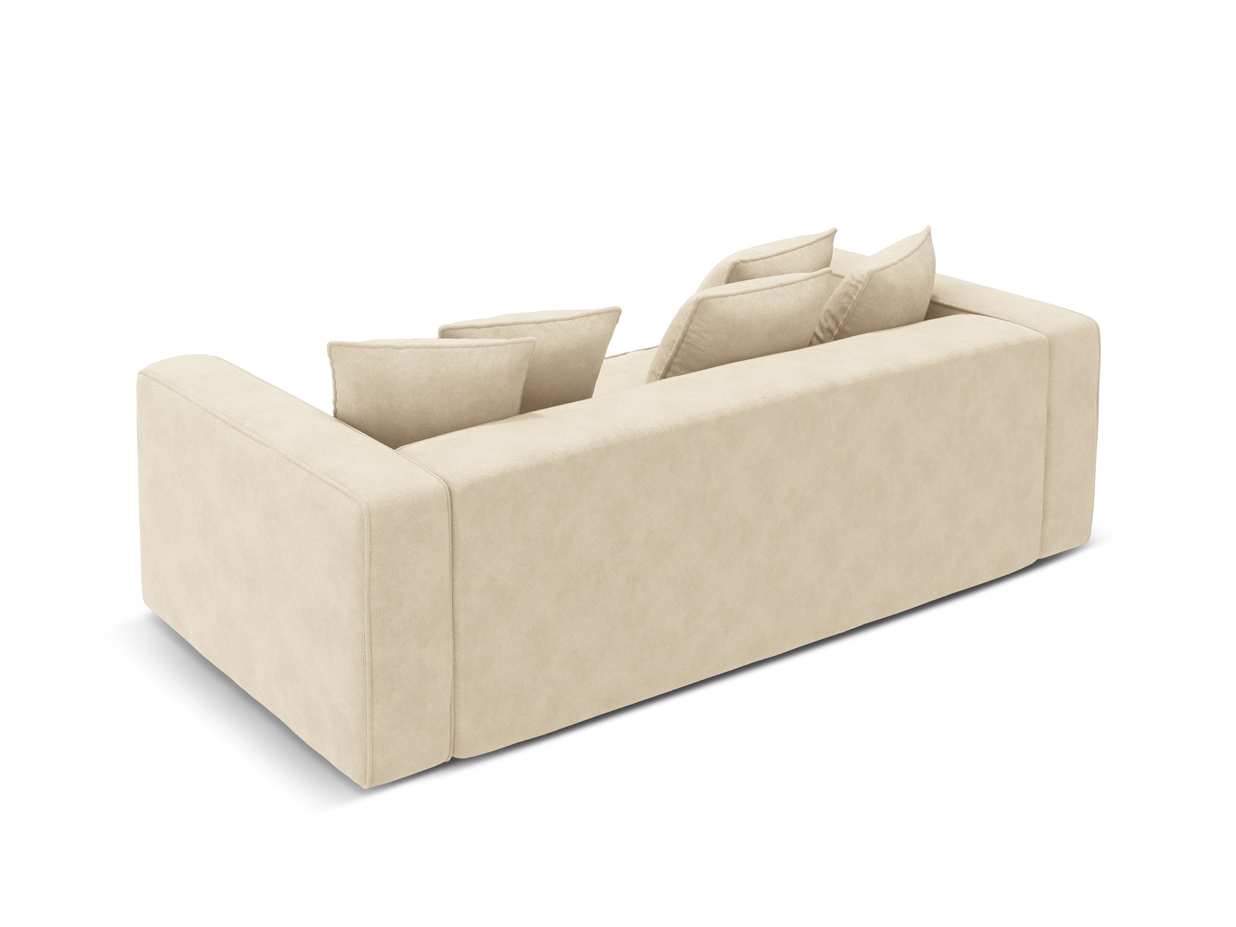 Velvet sofa with sleeping function RIBES light beige