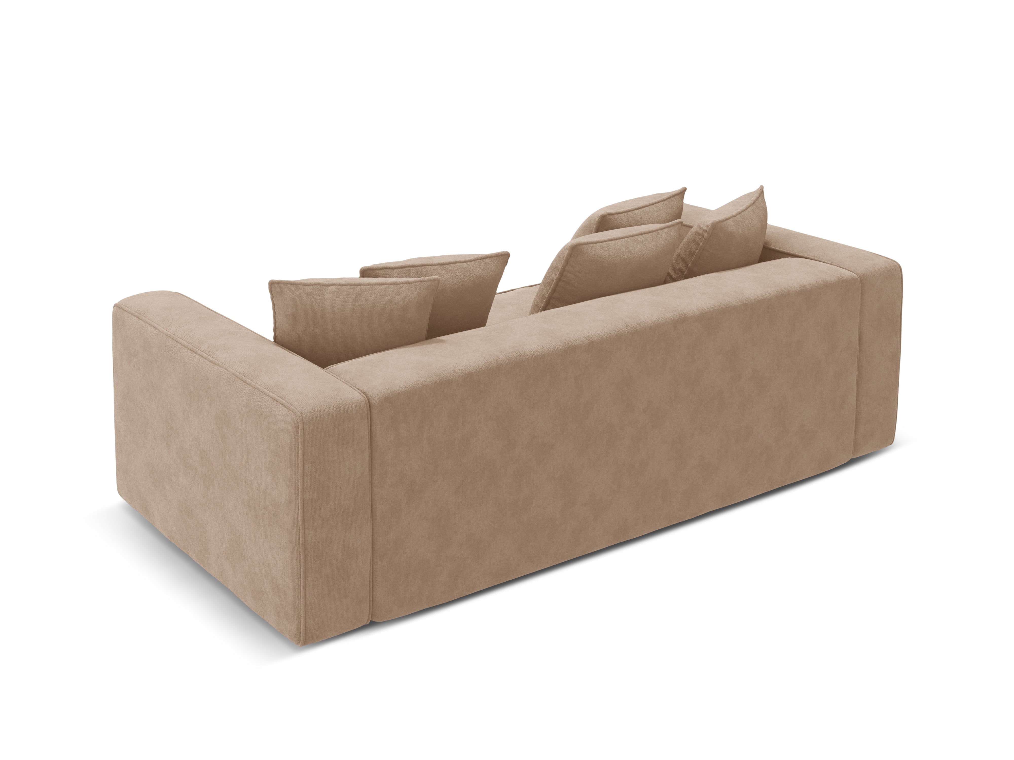 Velvet sofa with sleeping function RIBES dark beige
