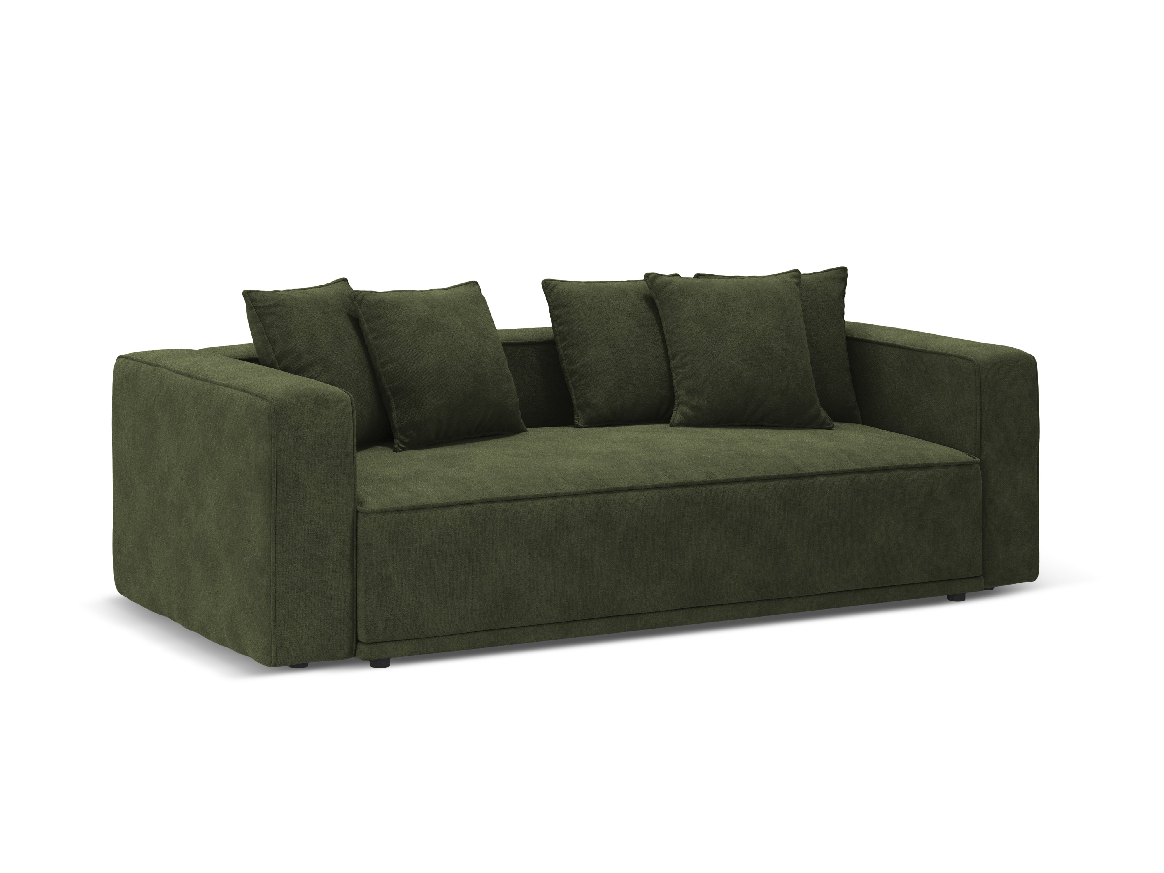 Velvet sofa with sleeping function RIBES green