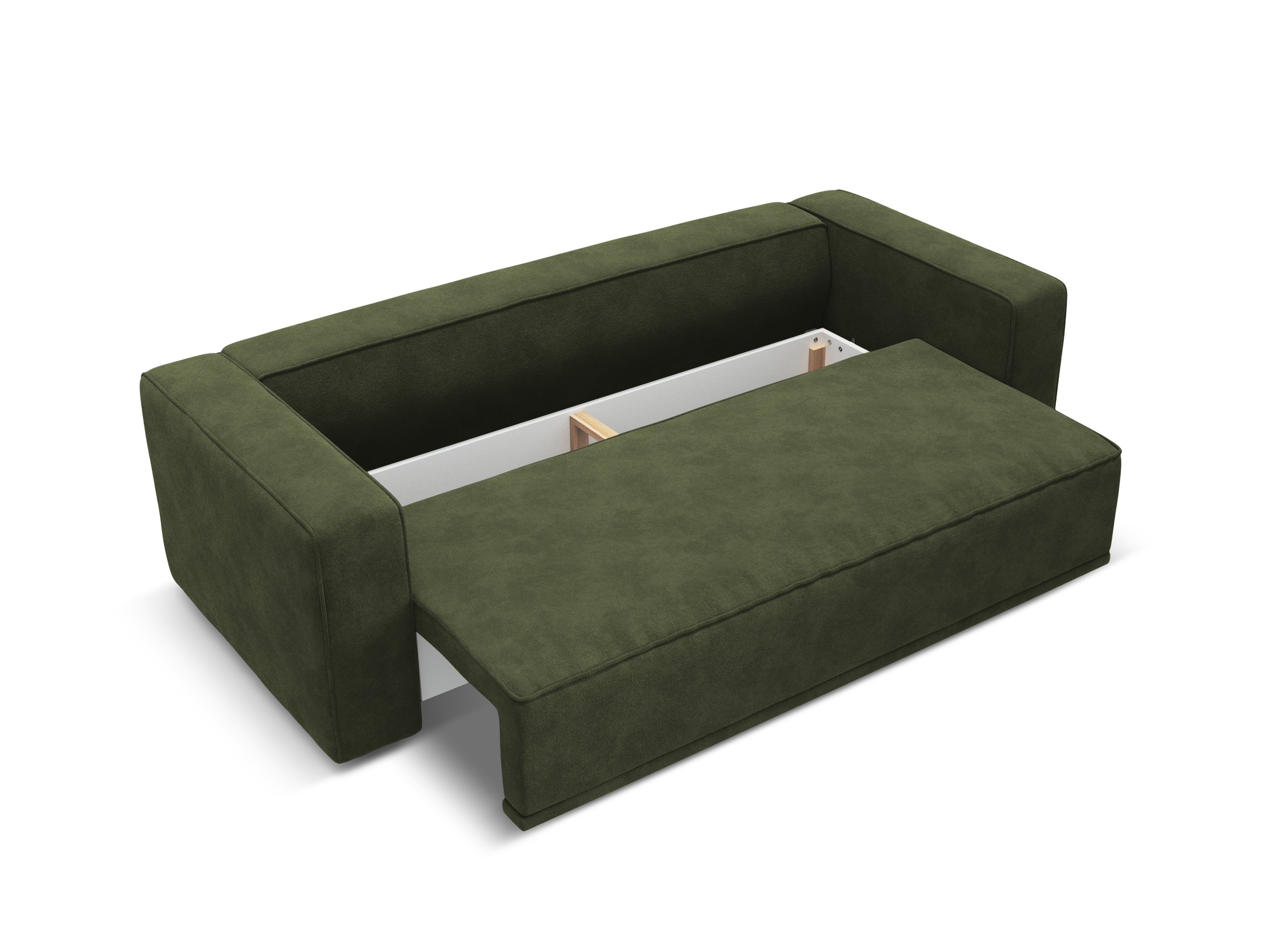 Velvet sofa with sleeping function RIBES green