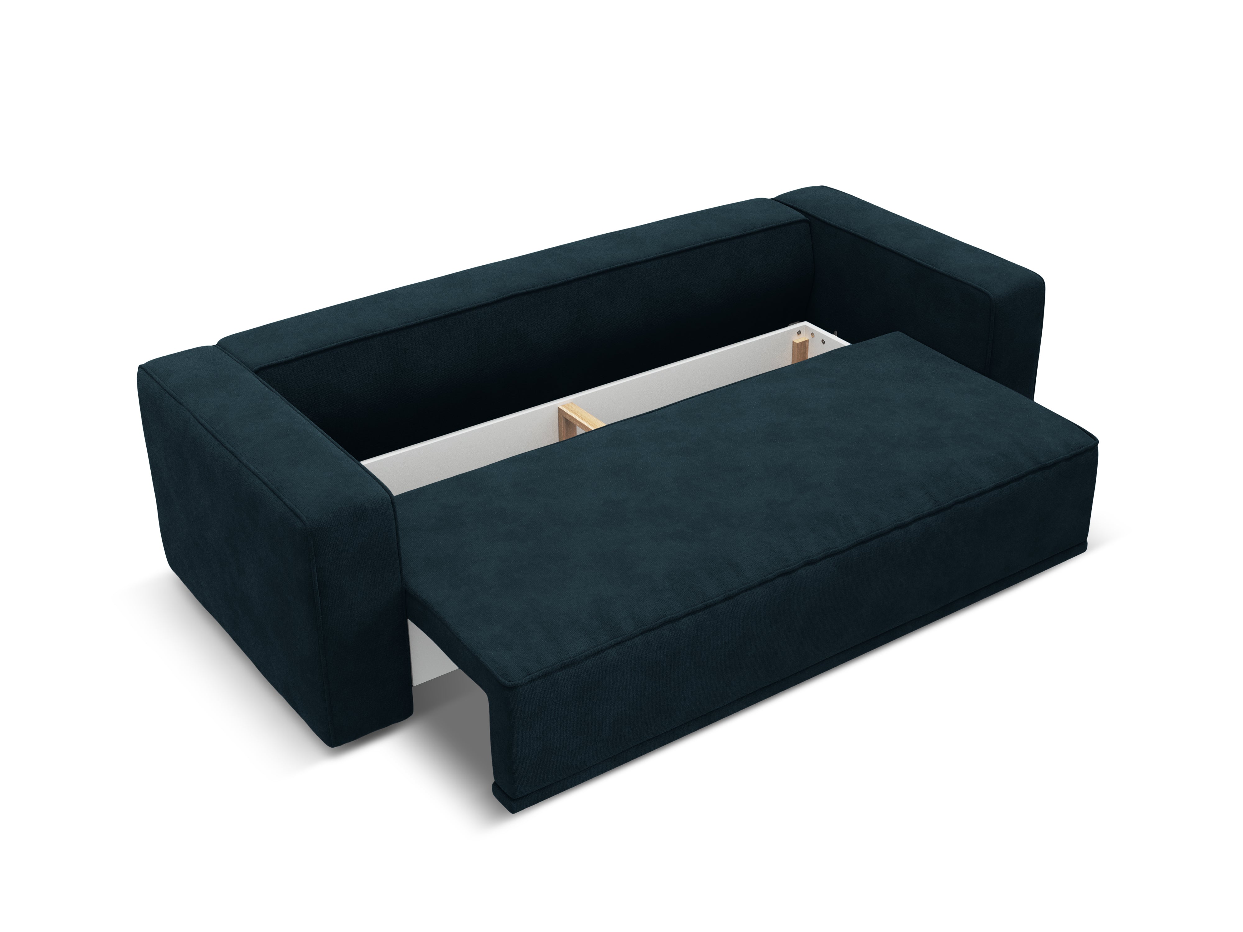 Velvet sofa with sleeping function RIBES petrol blue