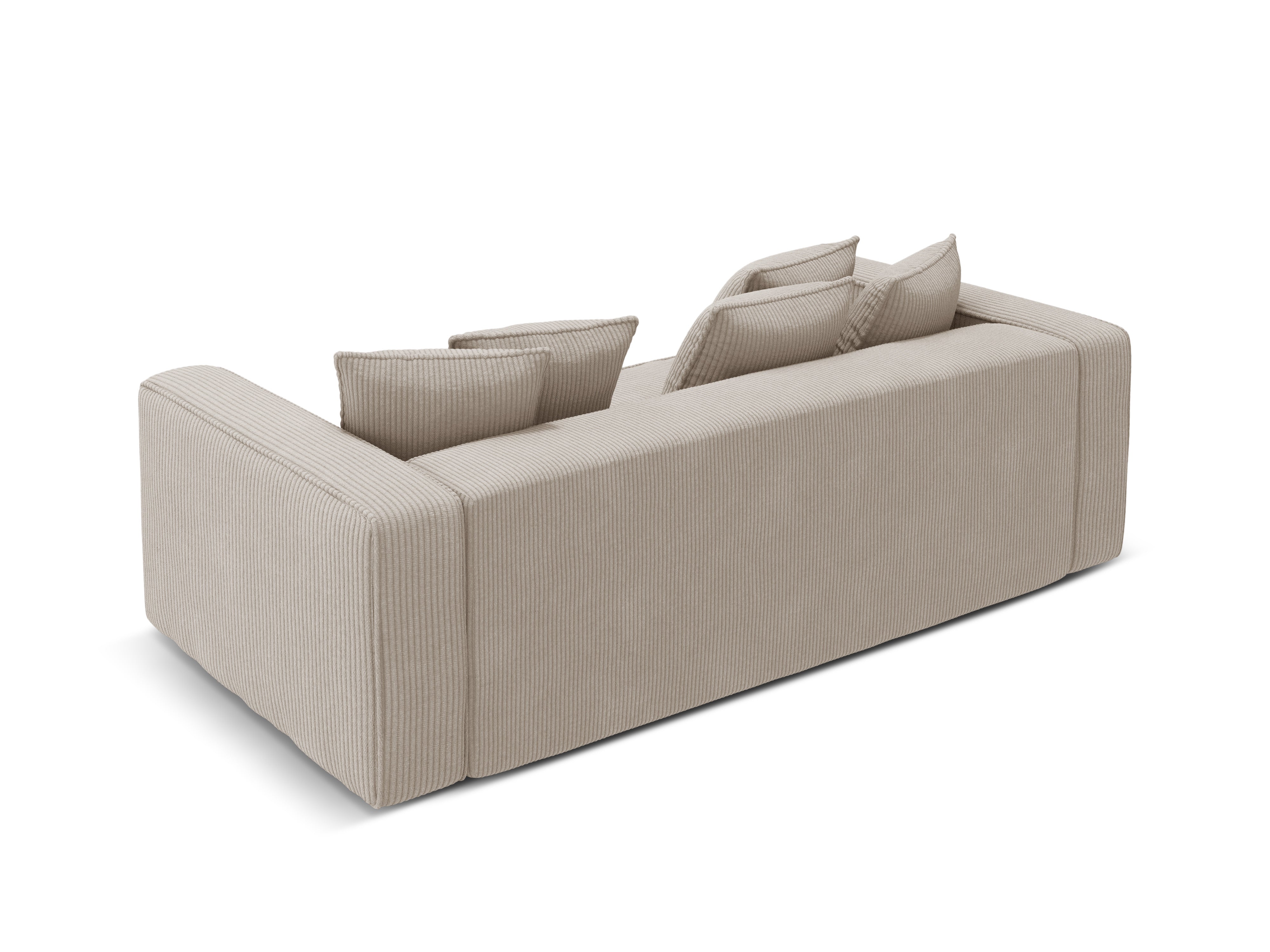 Sofa met slaapfunctie RIBES beige ribfluweel