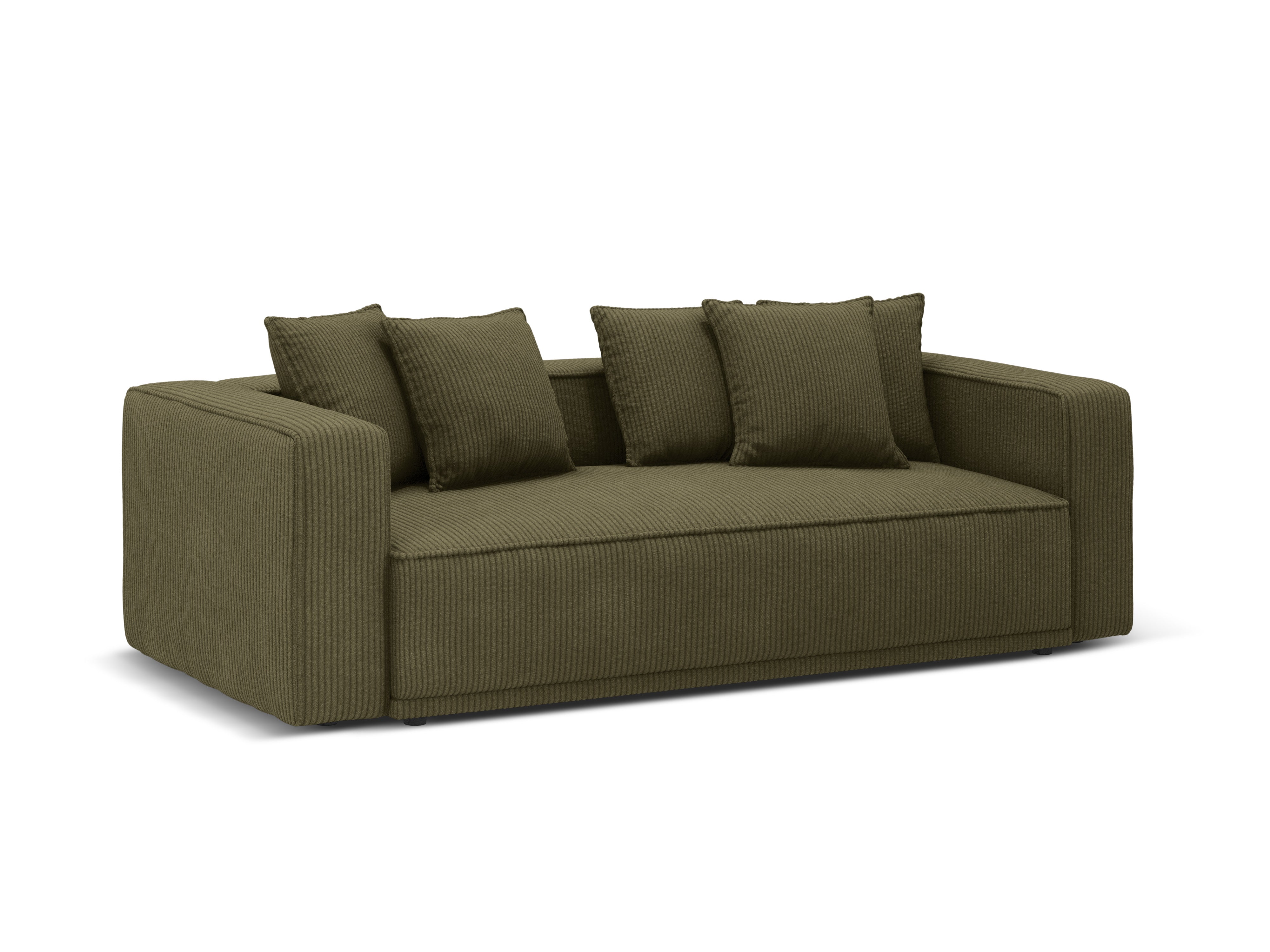Sofa met slaapfunctie RIBES groene corduroy