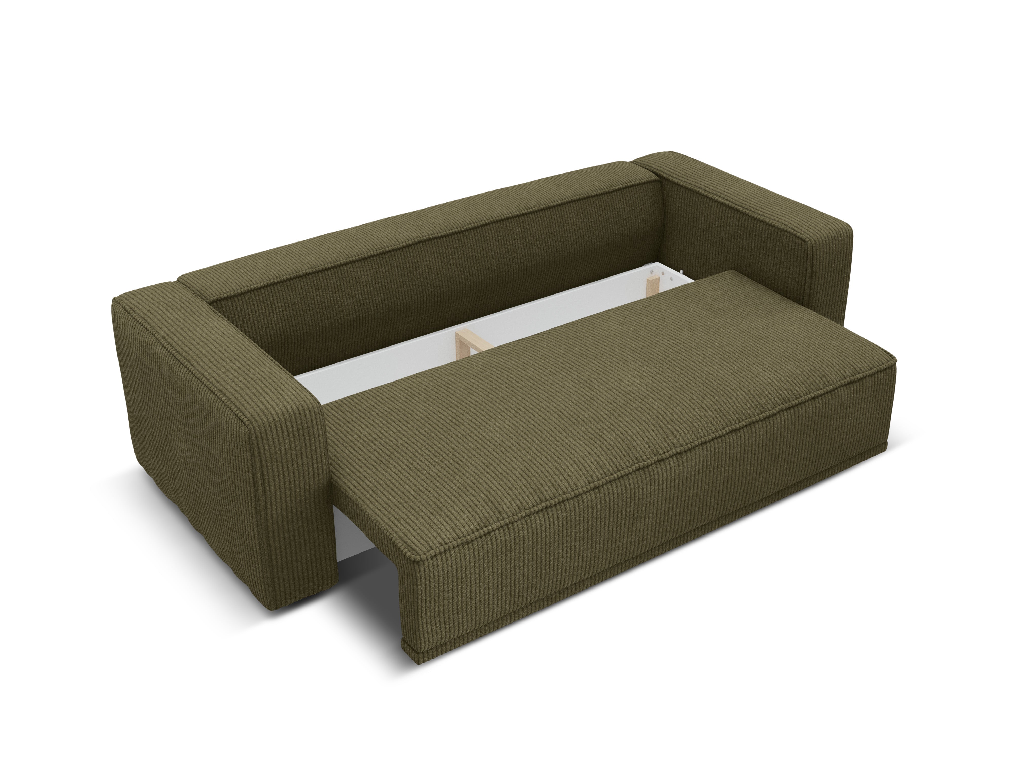 Sofa met slaapfunctie RIBES groene corduroy