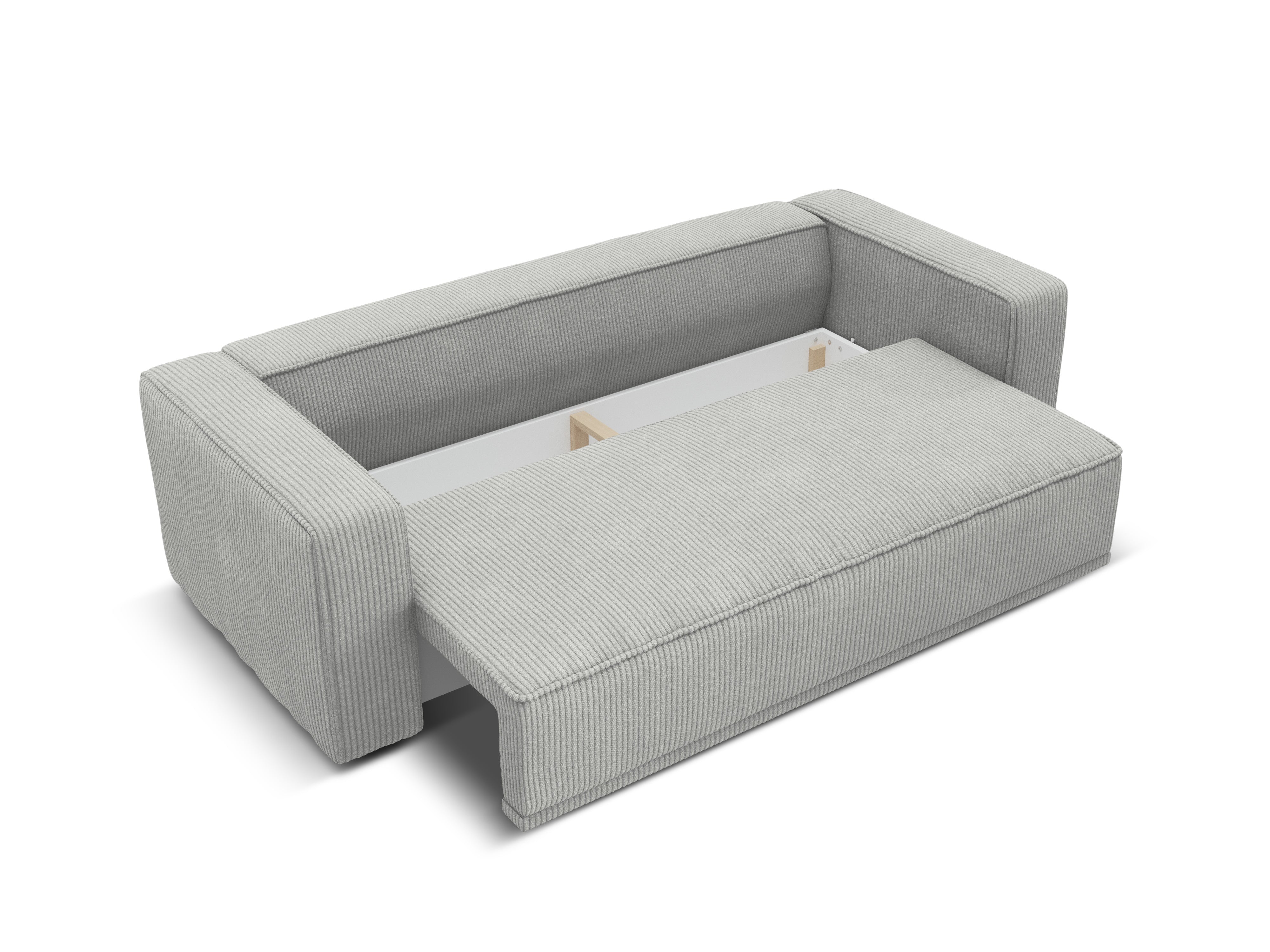 RIBES Sofa with Sleeping Function Gray Corduroy