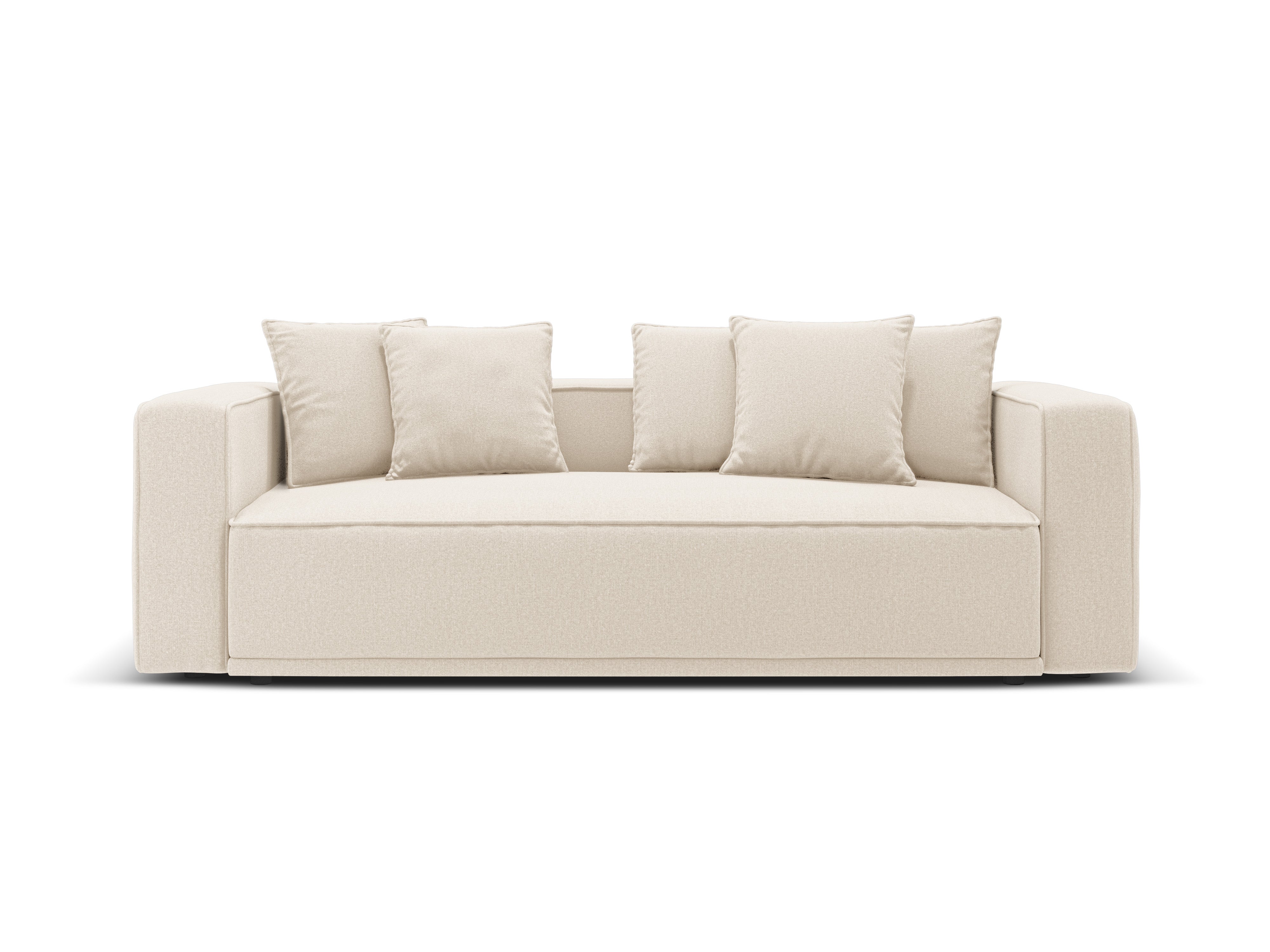 RIBES Light Beige Chenille Sofa with Sleeping Function