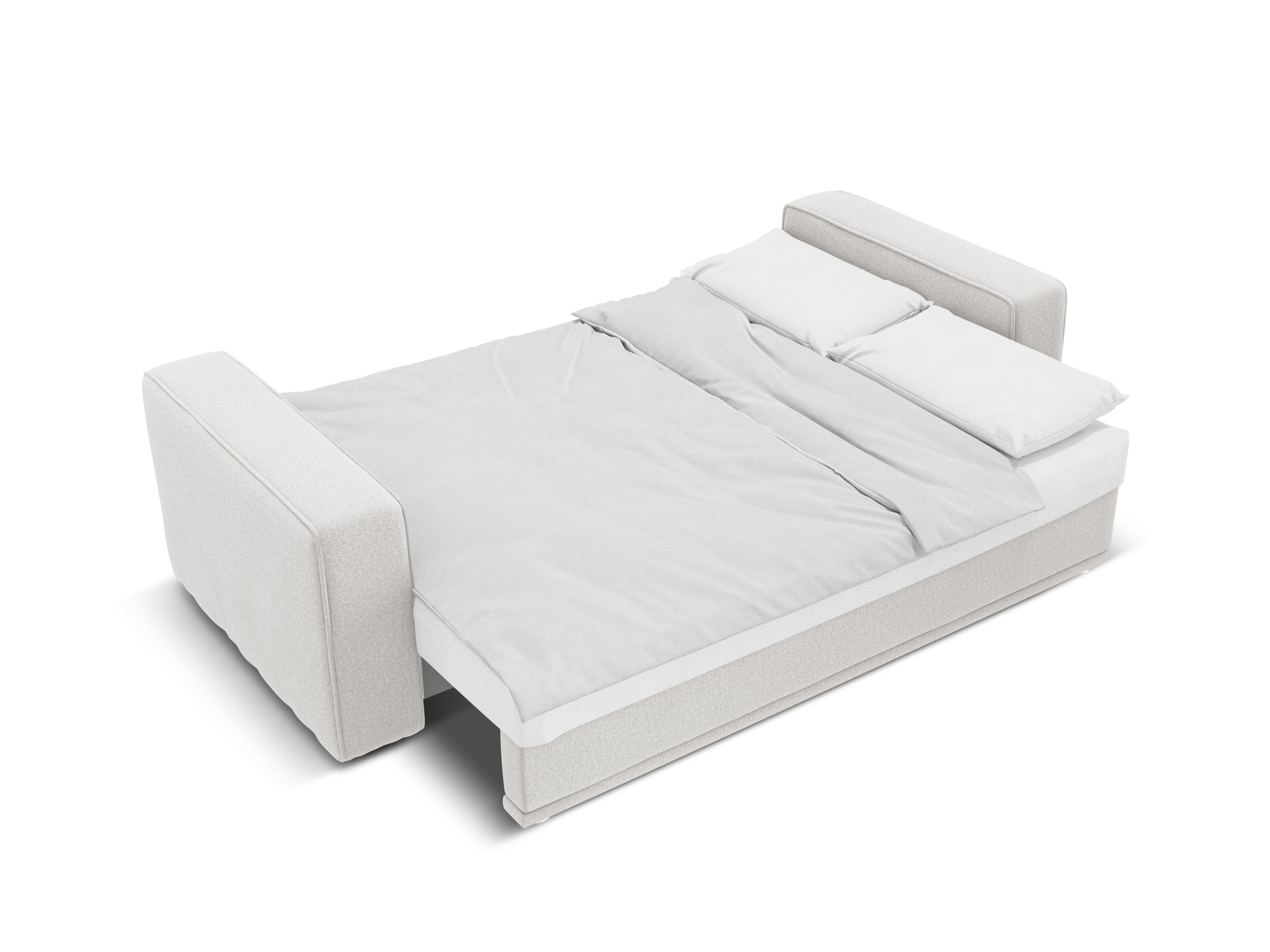 RIBES Silver Chenille Sofa with Sleeping Function