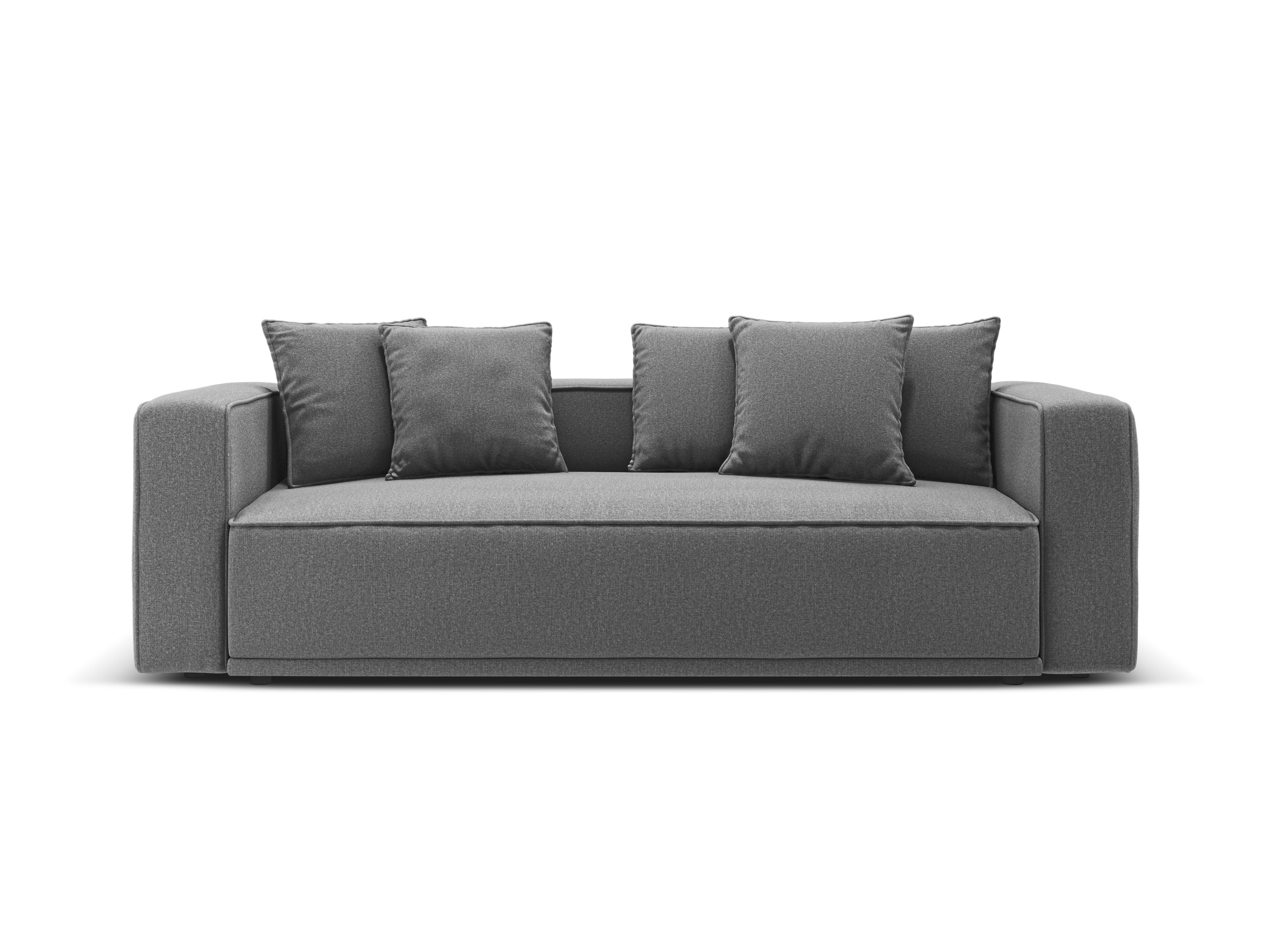 RIBES Sofa with Sleeping Function Gray Chenille