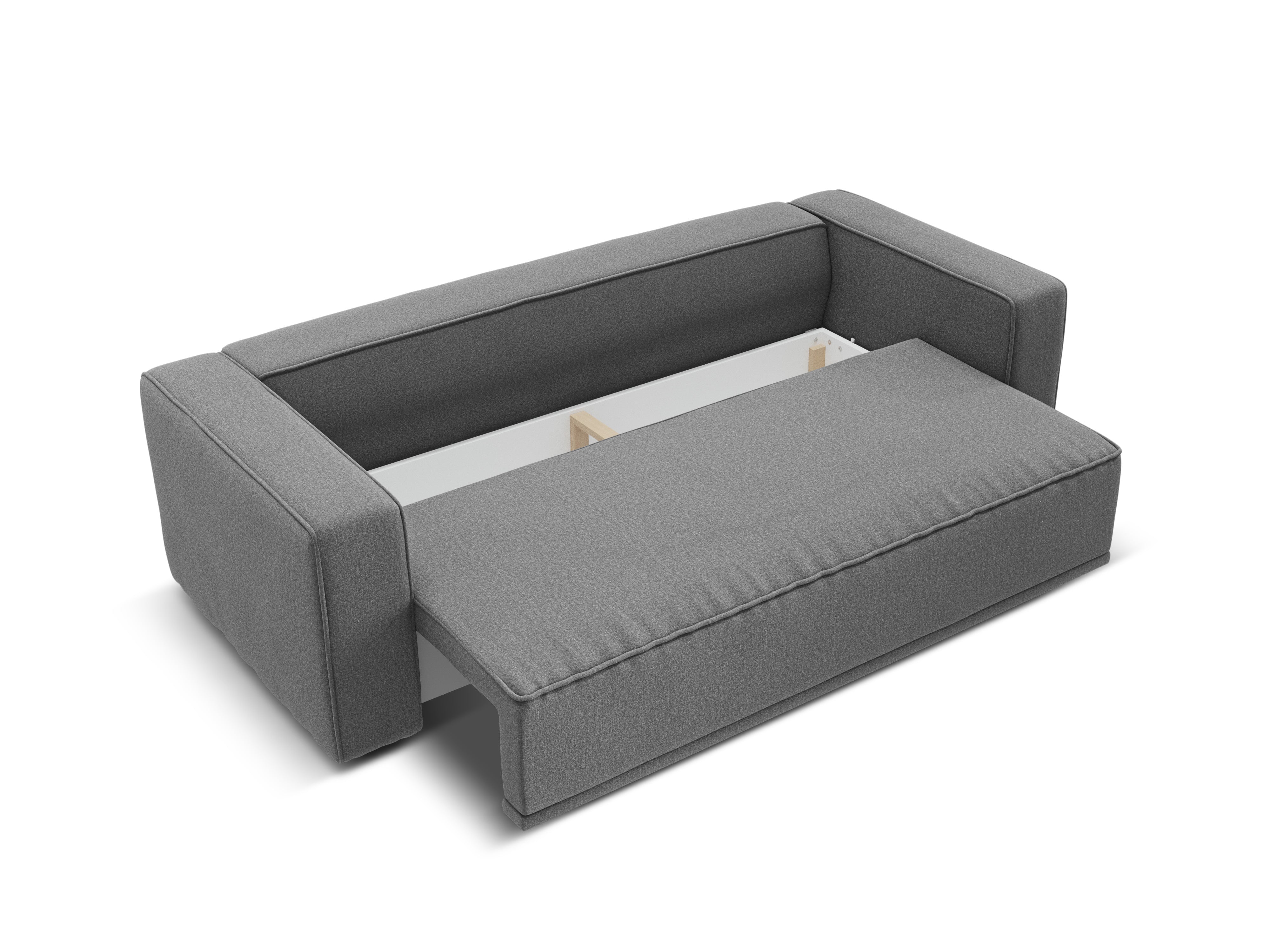 RIBES Sofa with Sleeping Function Gray Chenille