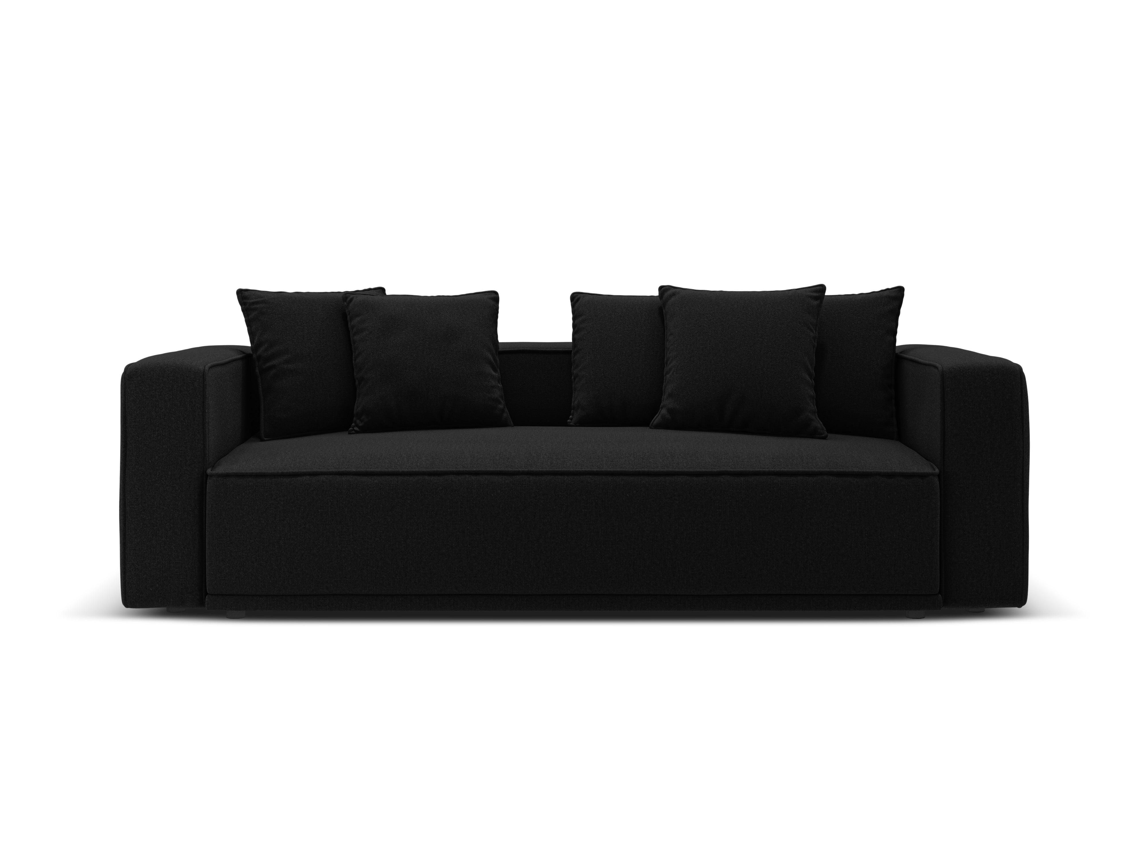 RIBES Sofa with Sleeping Function Black Chenille