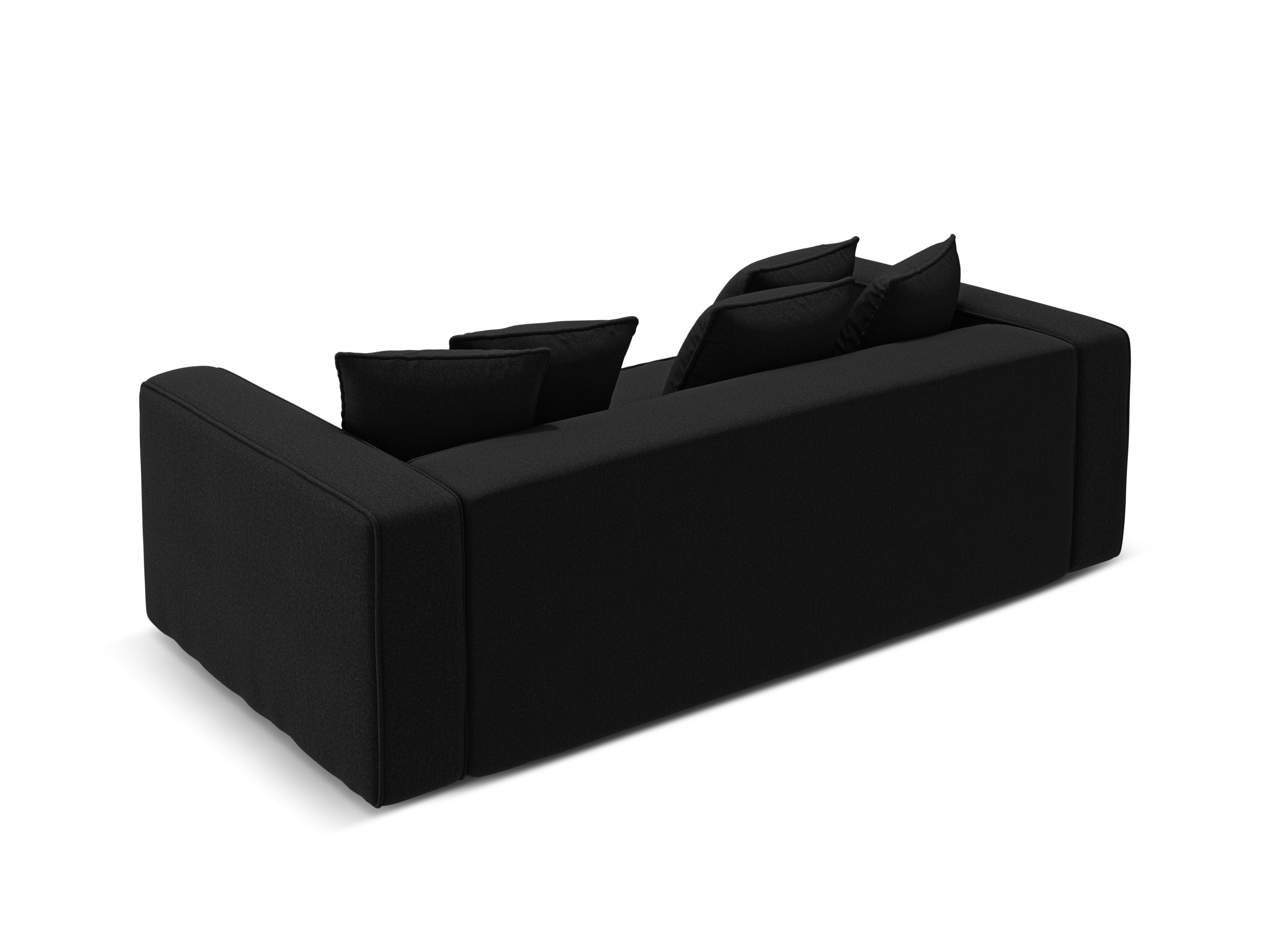 RIBES Sofa with Sleeping Function Black Chenille