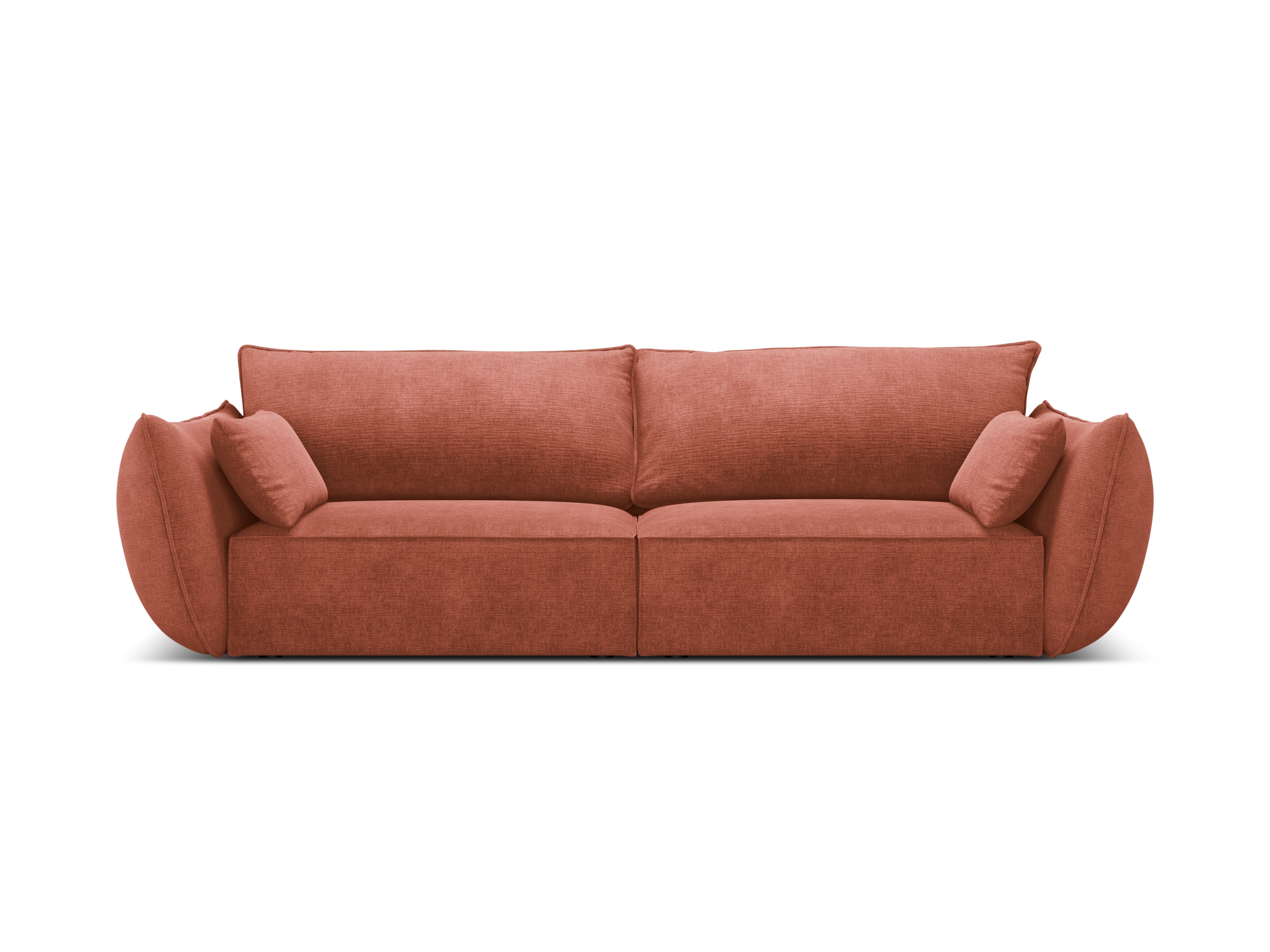 Sofa in chenille stof 3-zits VANDA terracotta