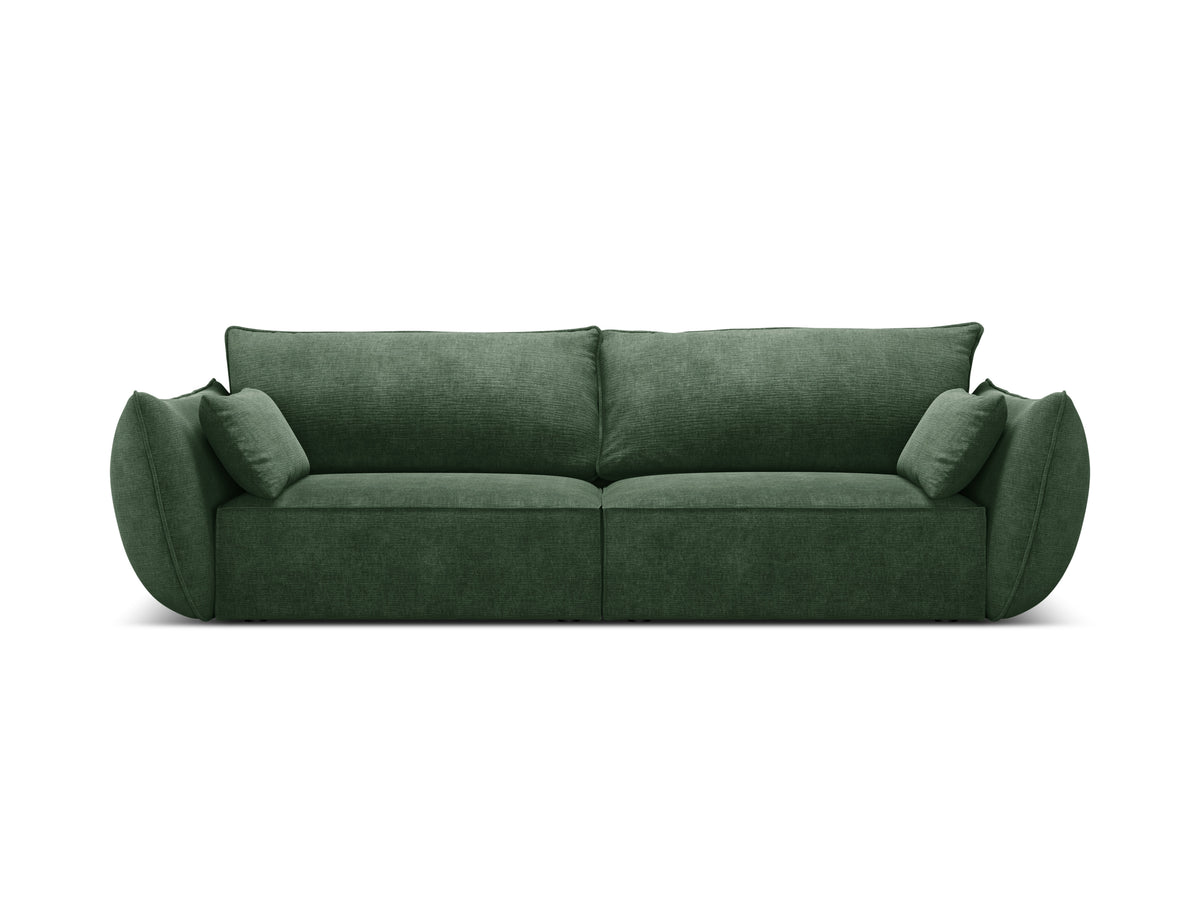 Sofa in chenille stof 3-zits VANDA flesgroen