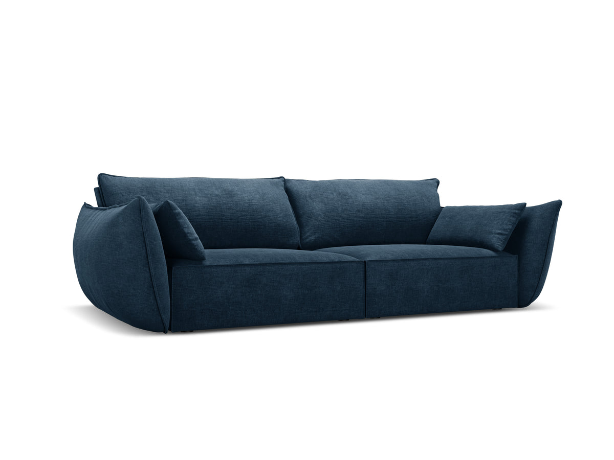 Sofa in chenille stof 3-zits VANDA koninklijk blauw