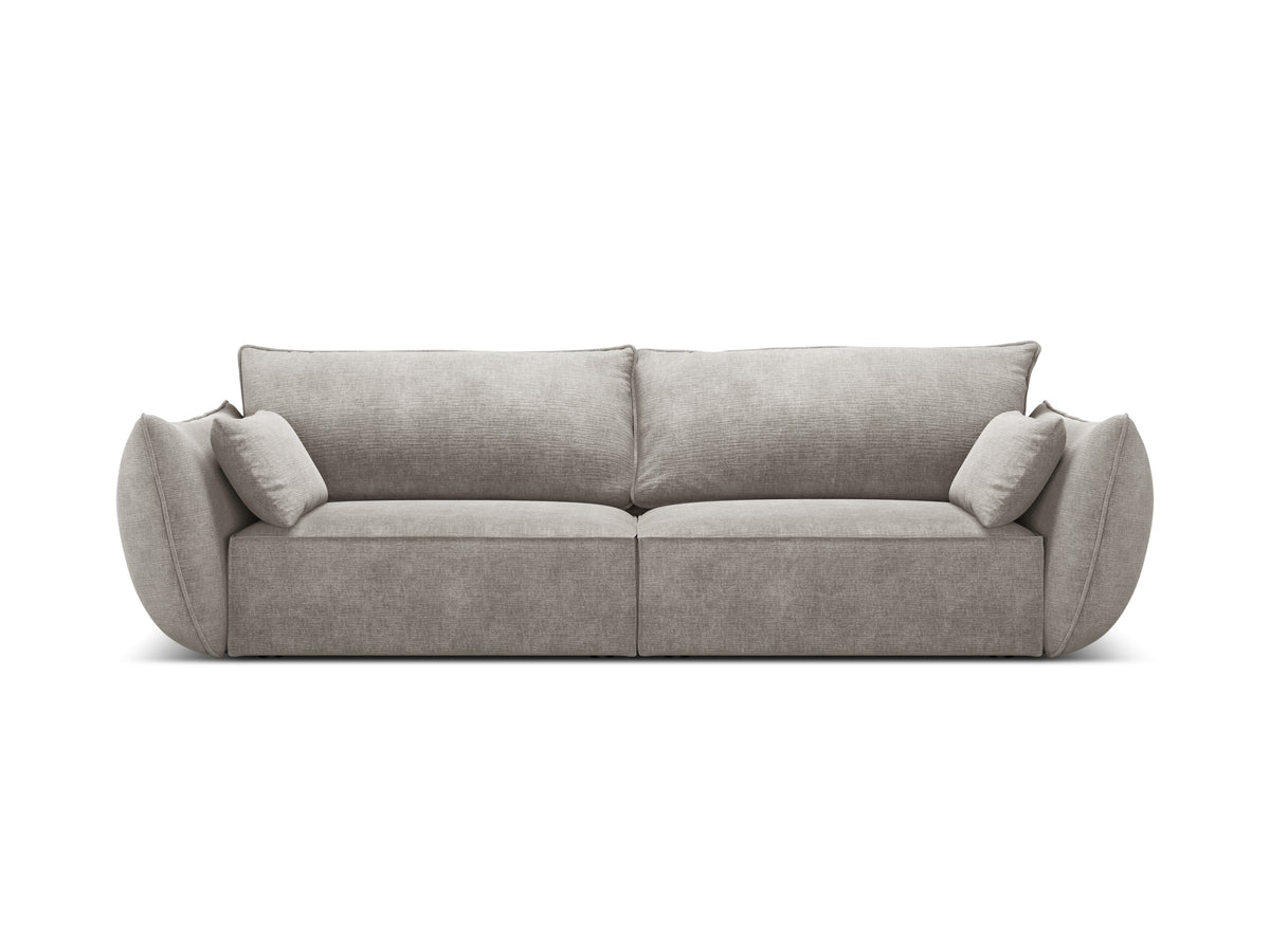 Sofa in chenille stof 3-zits VANDA lichtgrijs