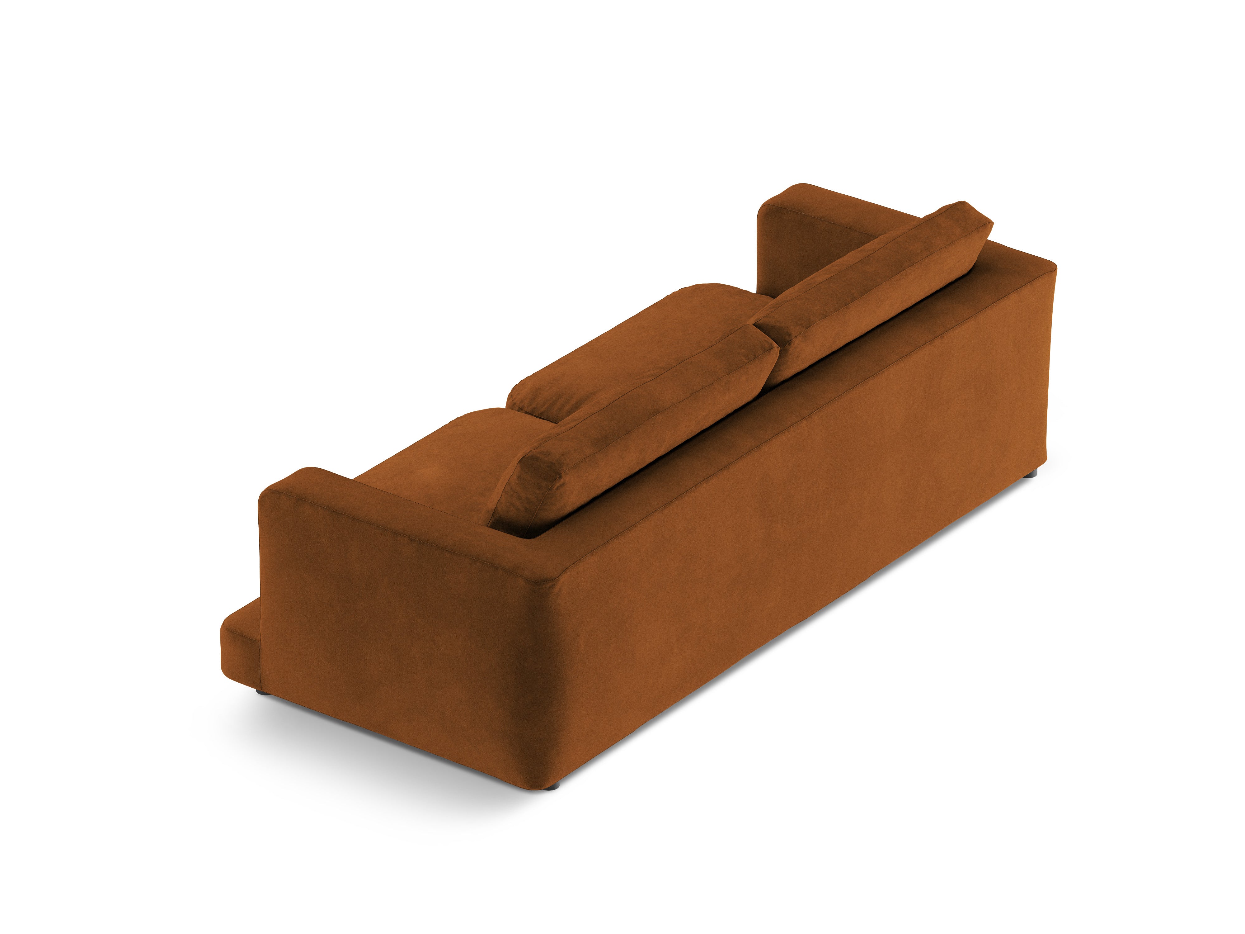 Sofa van fluweel 3-zits DAPHNE koperkleurig