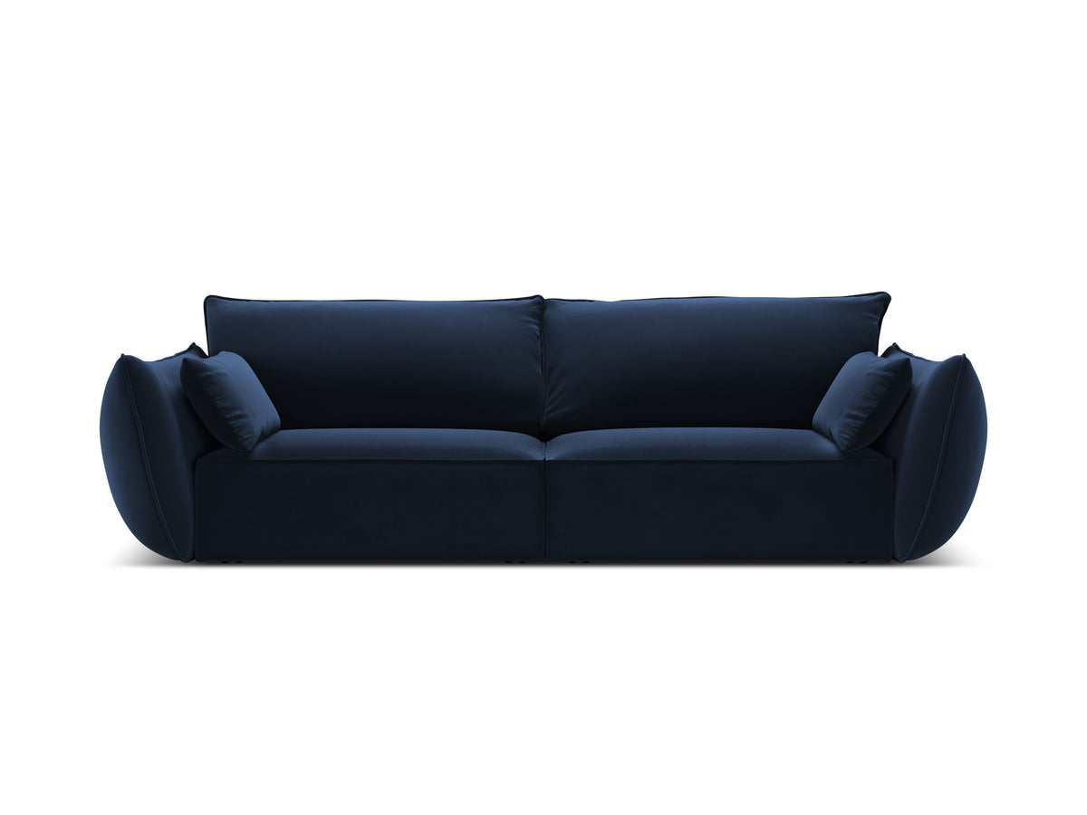Sofa van fluweel 3-zits VANDA marineblauw