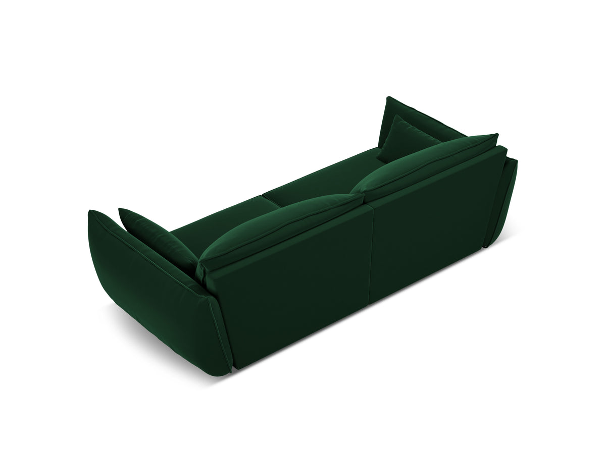 Sofa van fluweel 3-zits VANDA donkergroen