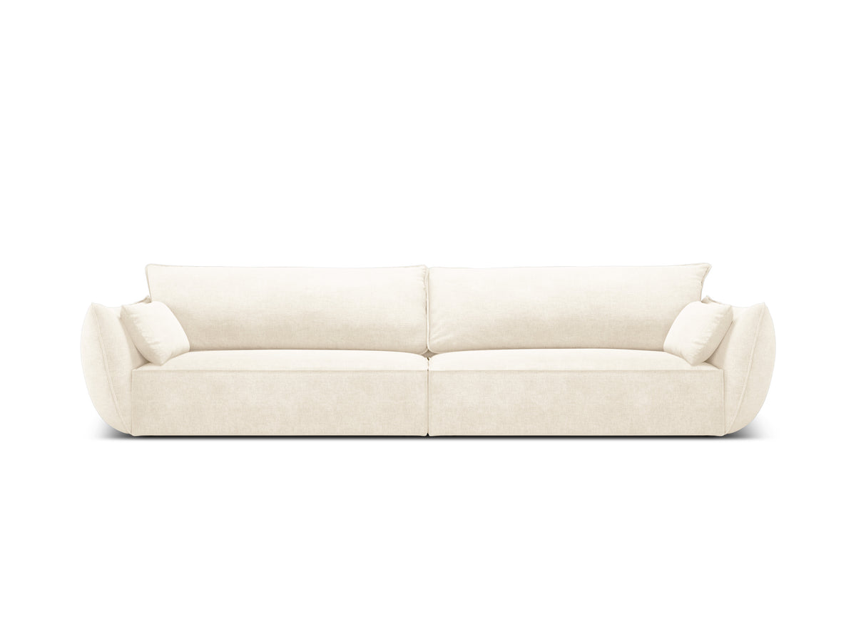 Sofa in chenille stof 4-persoons VANDA lichtbeige