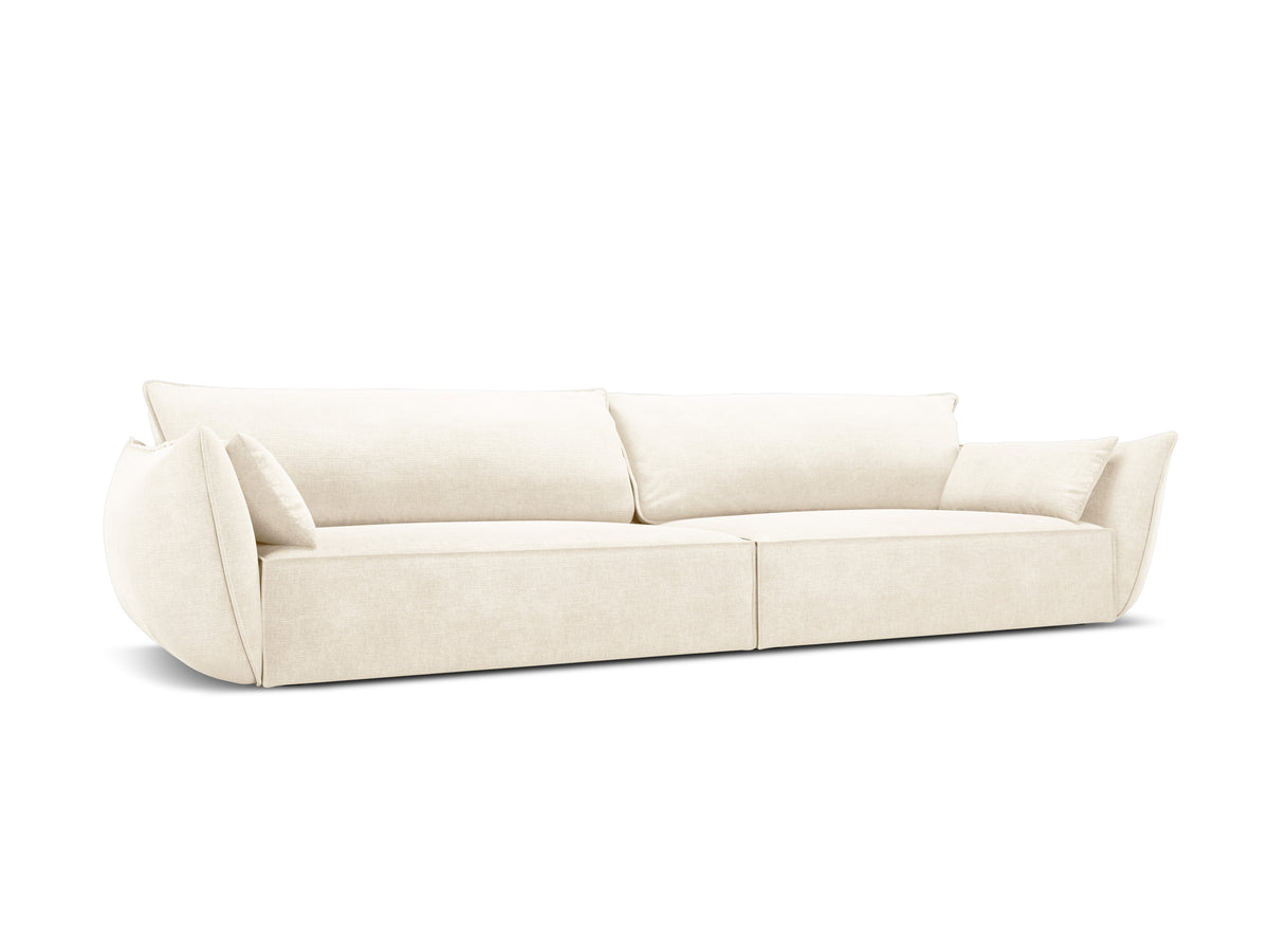 Sofa in chenille stof 4-persoons VANDA lichtbeige