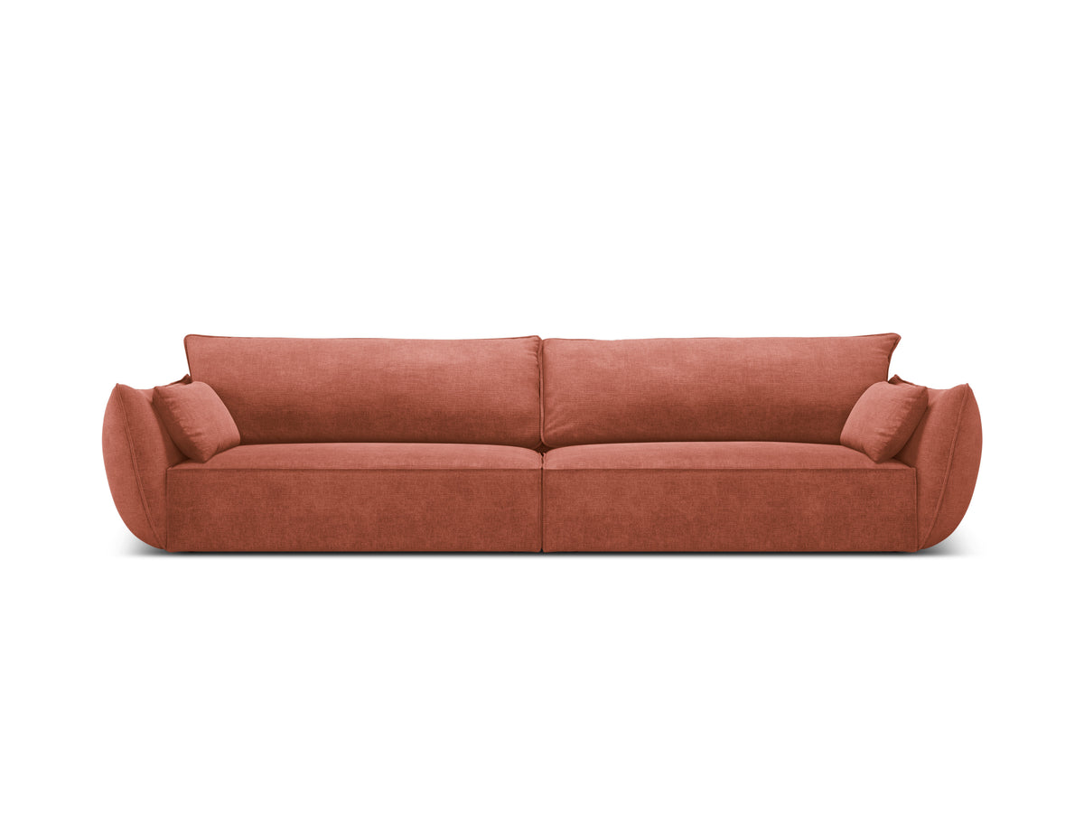 Sofa in chenille stof 4-persoons VANDA terracotta