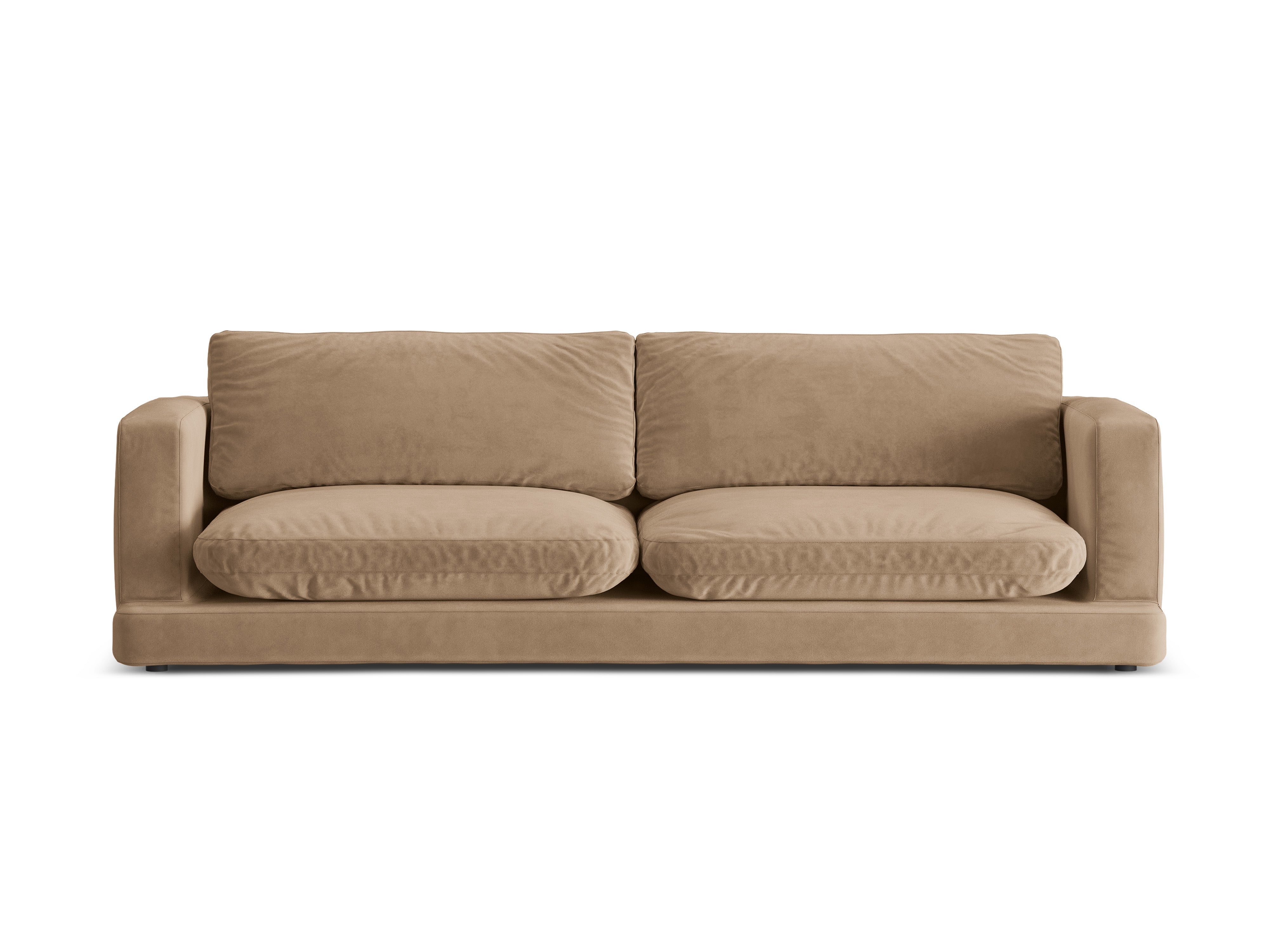 Velvet sofa for 4 people DAPHNE beige