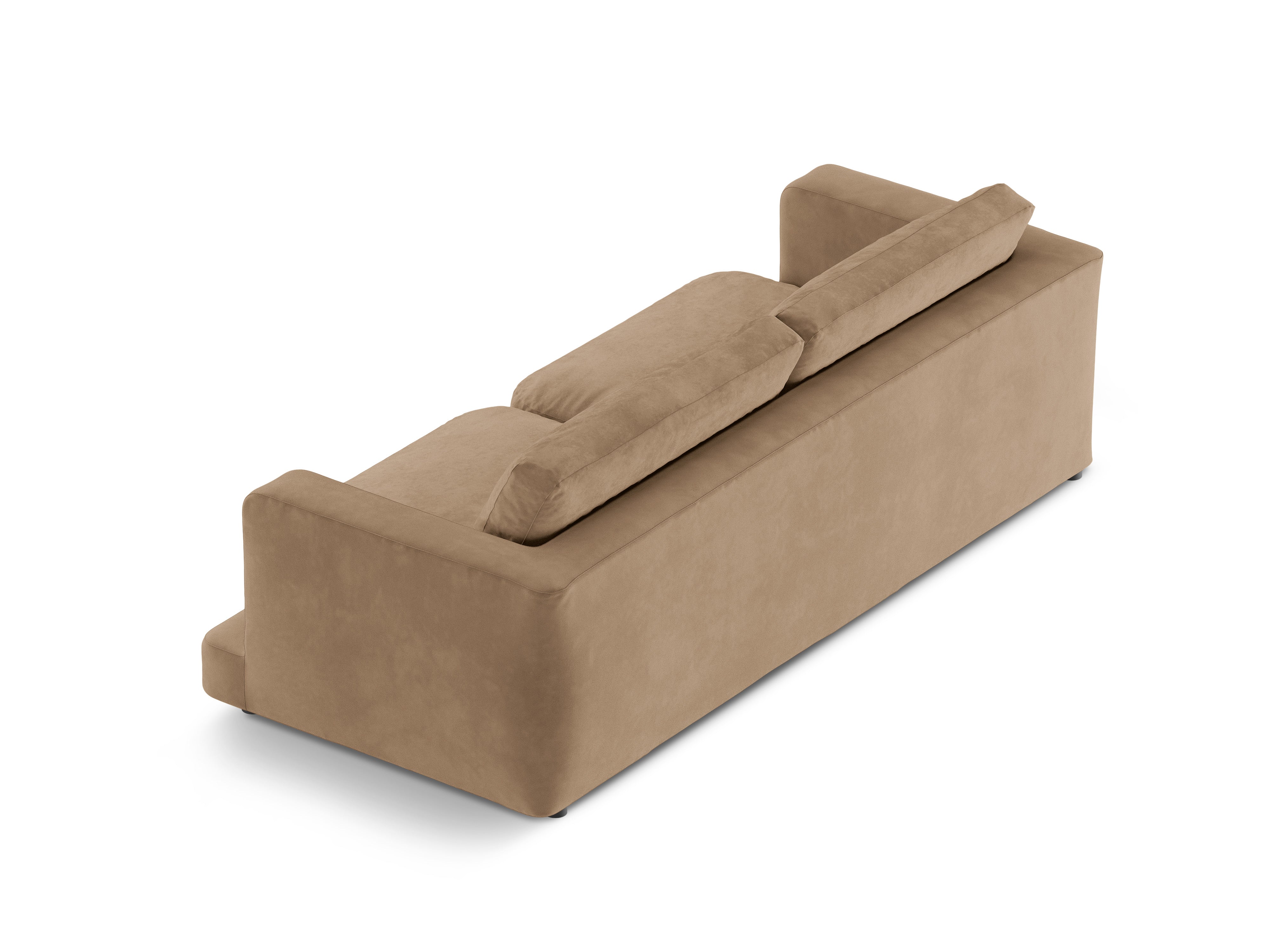 Velvet sofa for 4 people DAPHNE beige