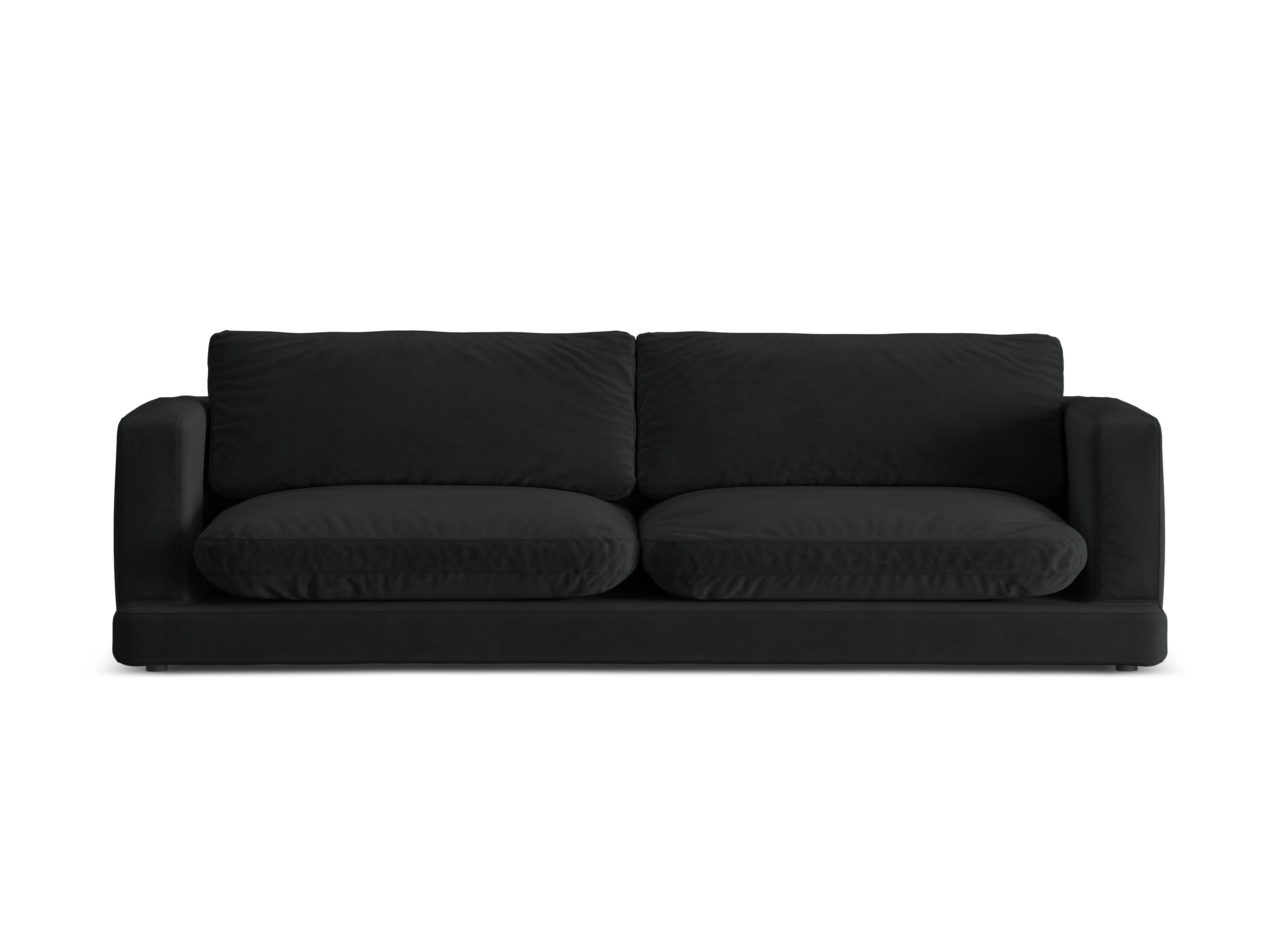 Velvet sofa for 4 people DAPHNE black