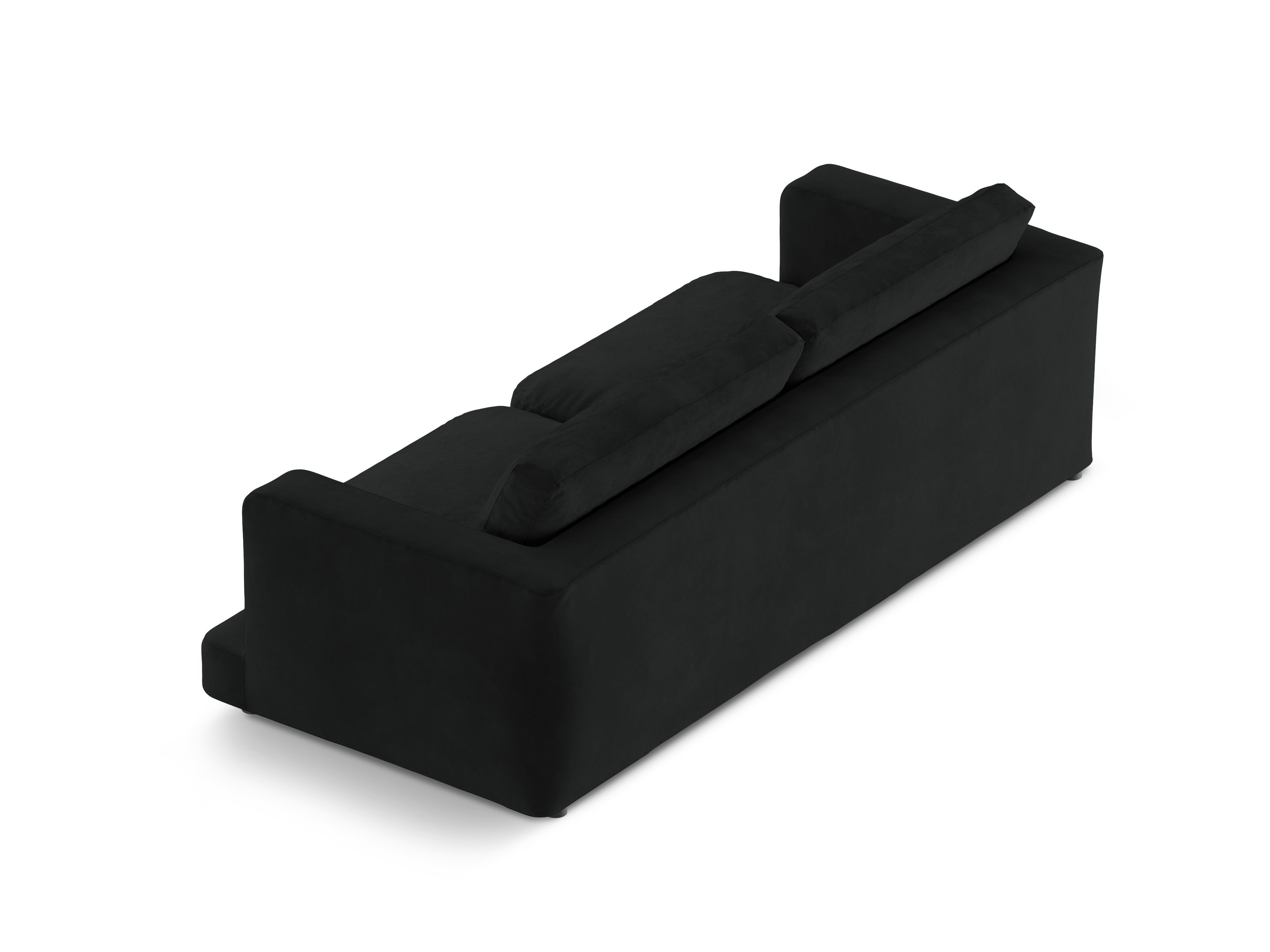 Velvet sofa for 4 people DAPHNE black