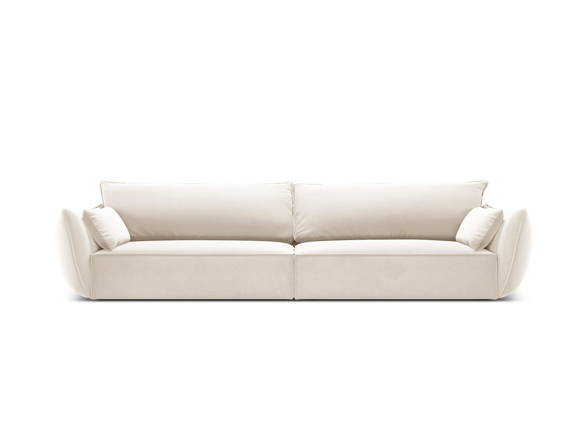 Sofa van fluweel voor 4 personen VANDA beige