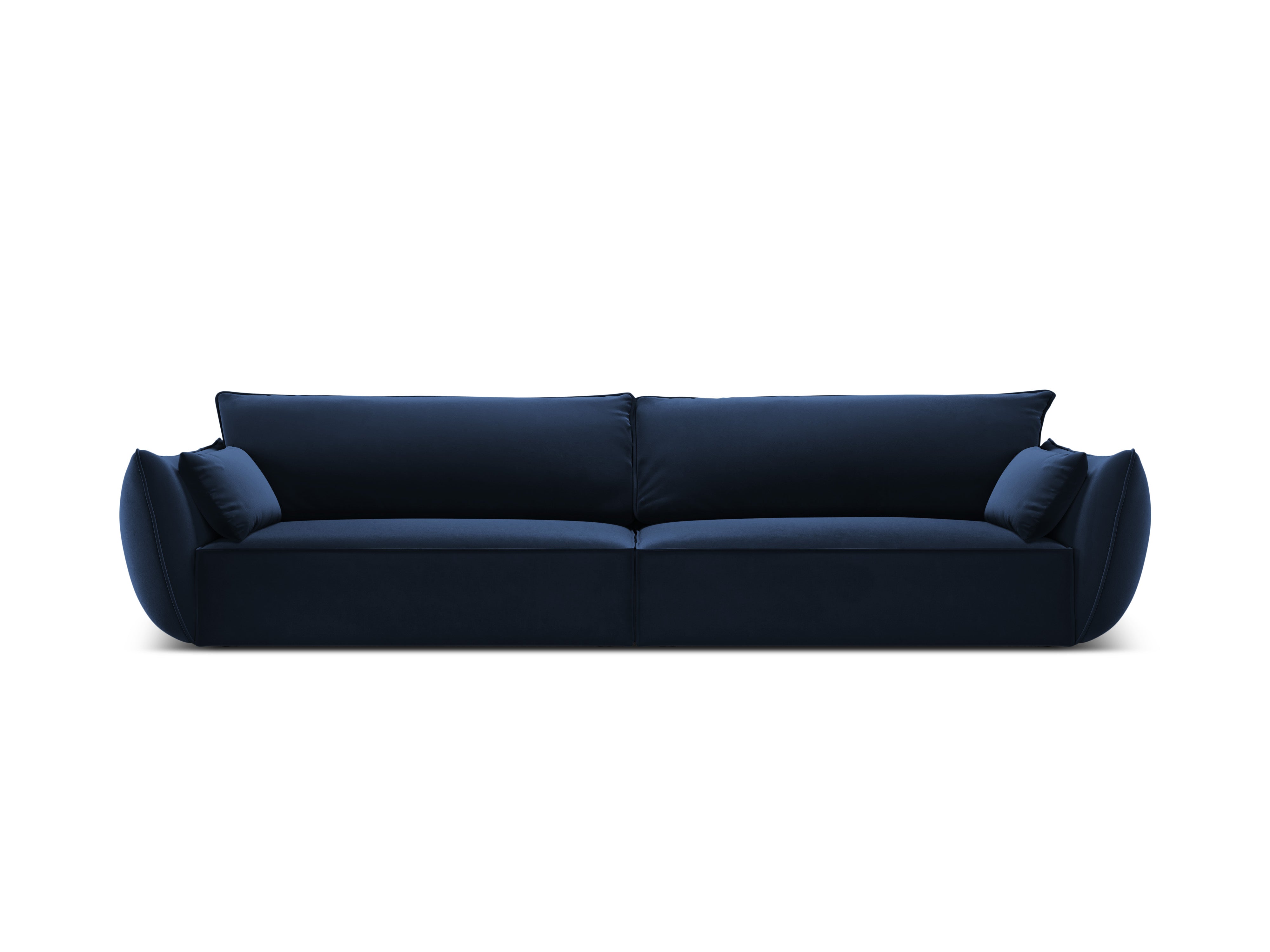 Sofa van fluweel voor 4 personen VANDA marineblauw