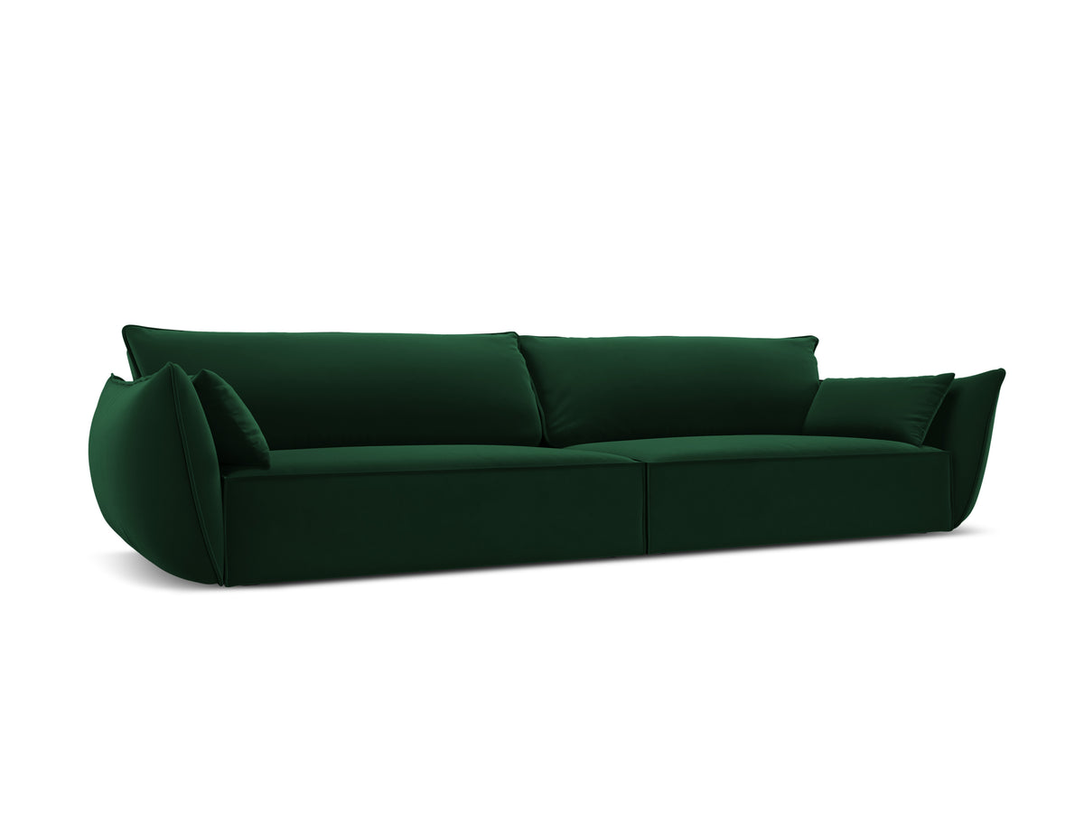 Sofa van fluweel voor 4 personen VANDA in flesgroen