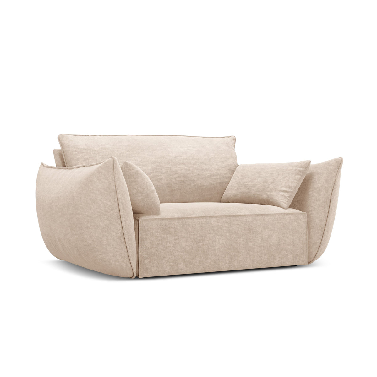 Beige VANDA fauteuil in chenille stof