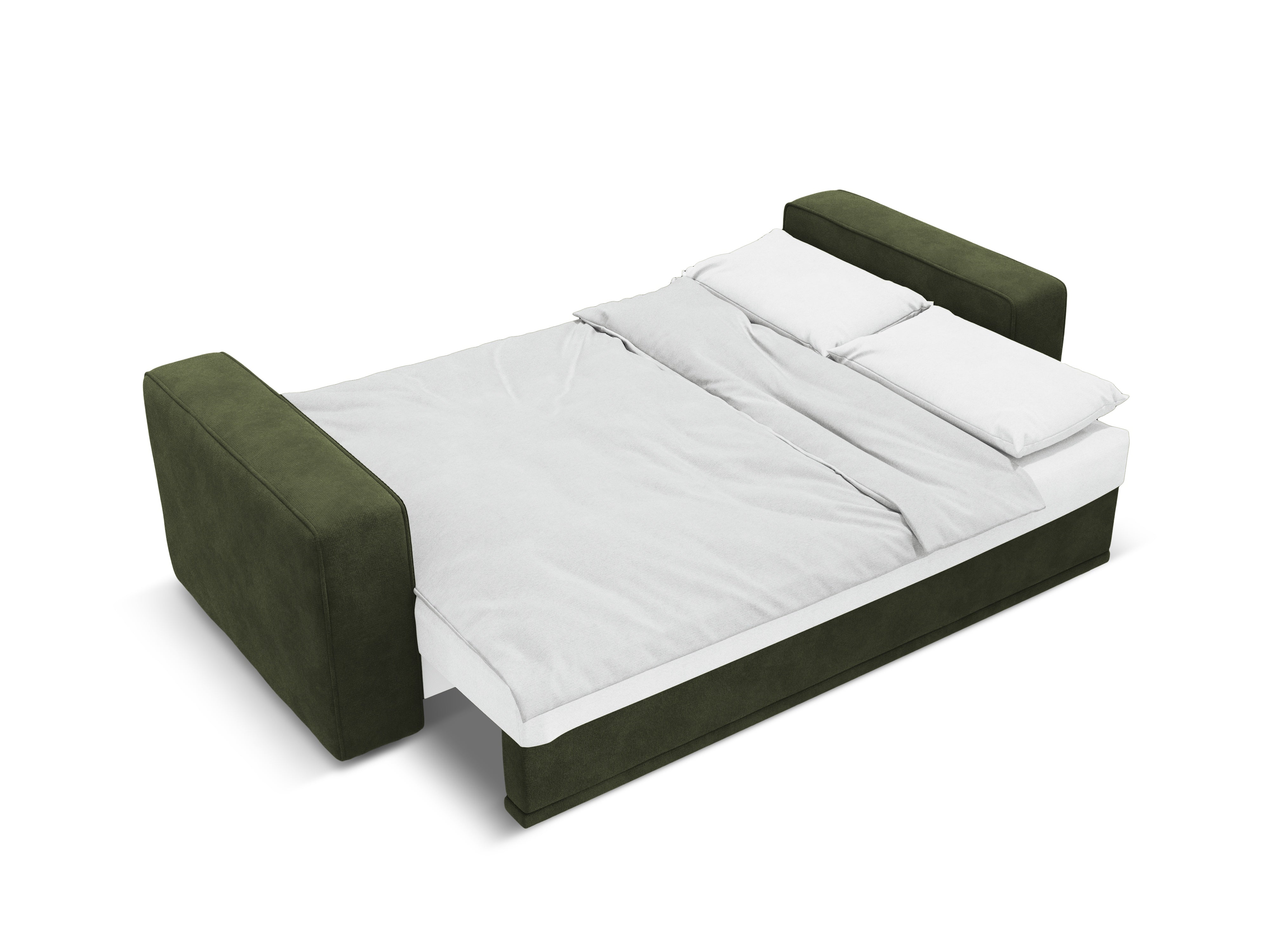 Groene linkszijdige fluwelen hoekbank met slaapfunctie RIBES