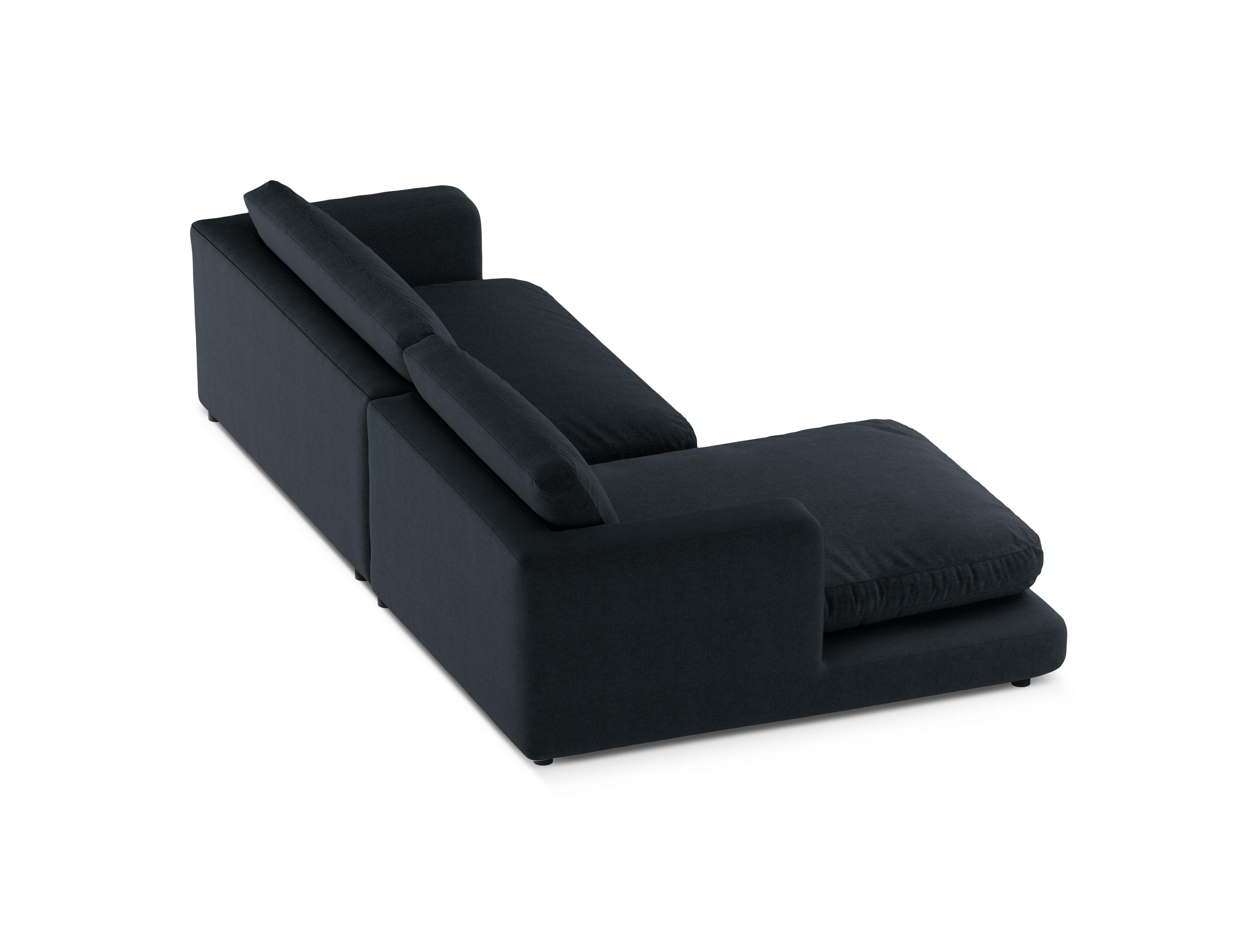 Linker hoekbank DAPHNE zwart chenille