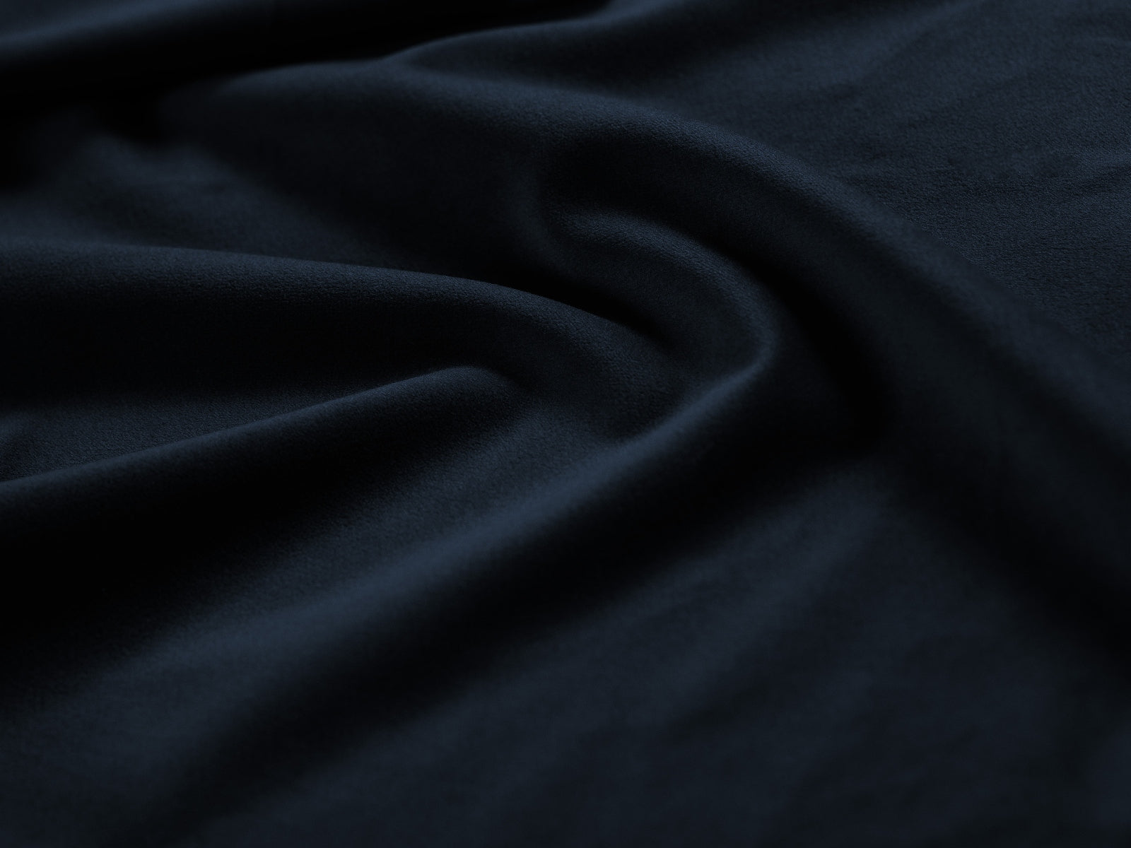 Samt-Ecksofa für 2 Personen links AGAVE in Marineblau