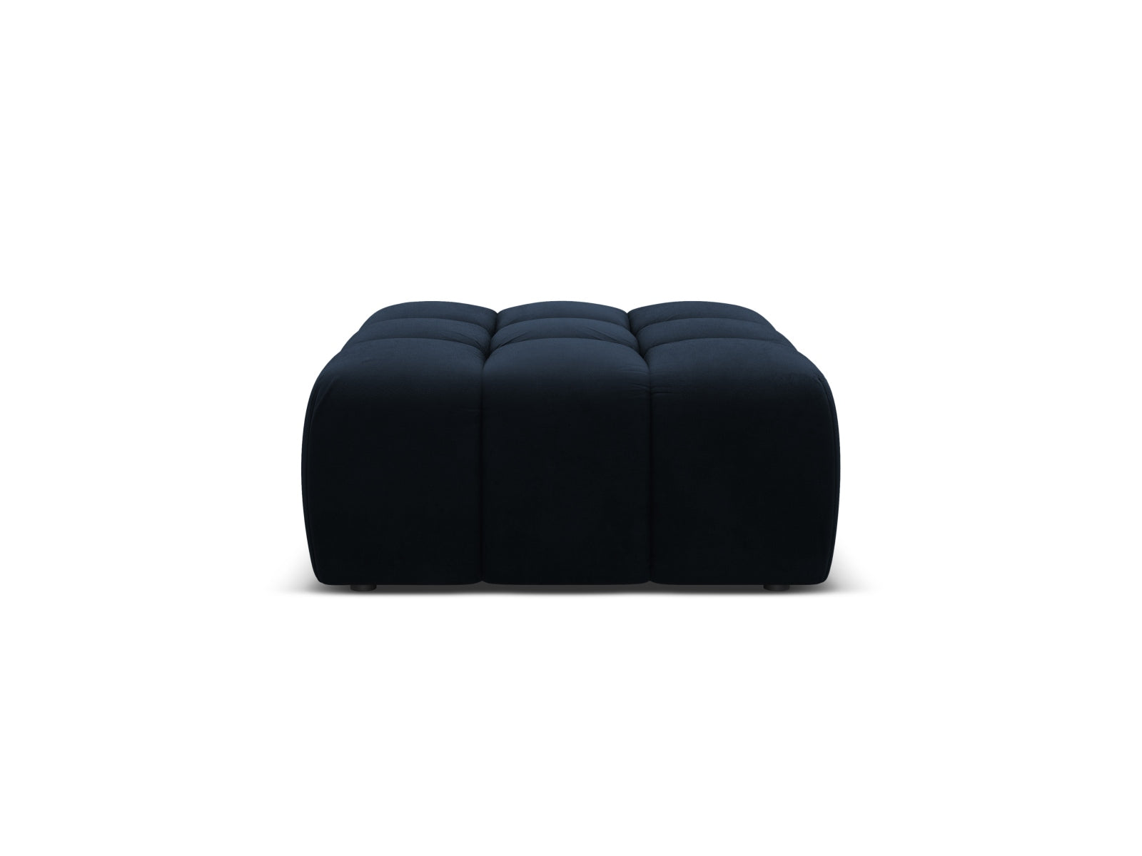 Velvet Pouf AGAVE in Navy Blue
