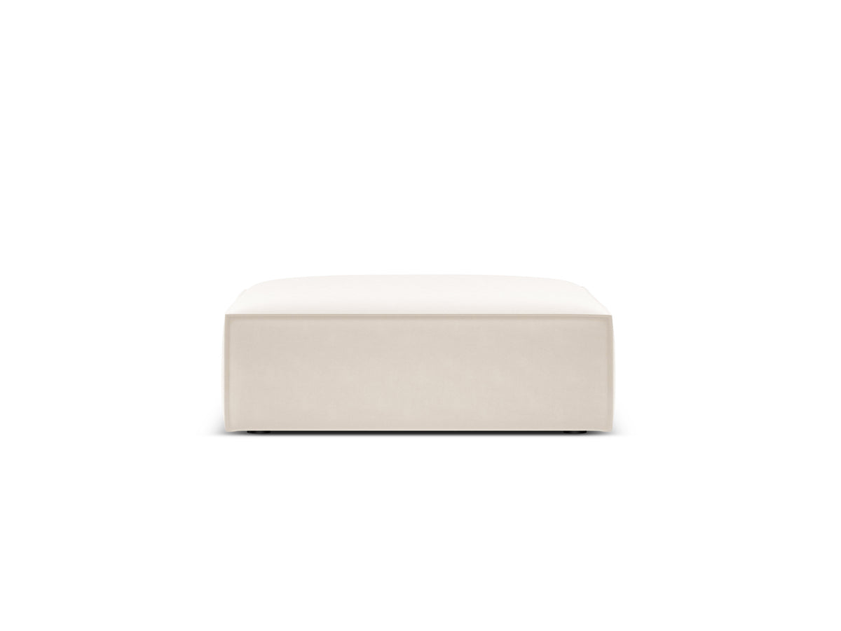 Puf van fluweel VANDA beige