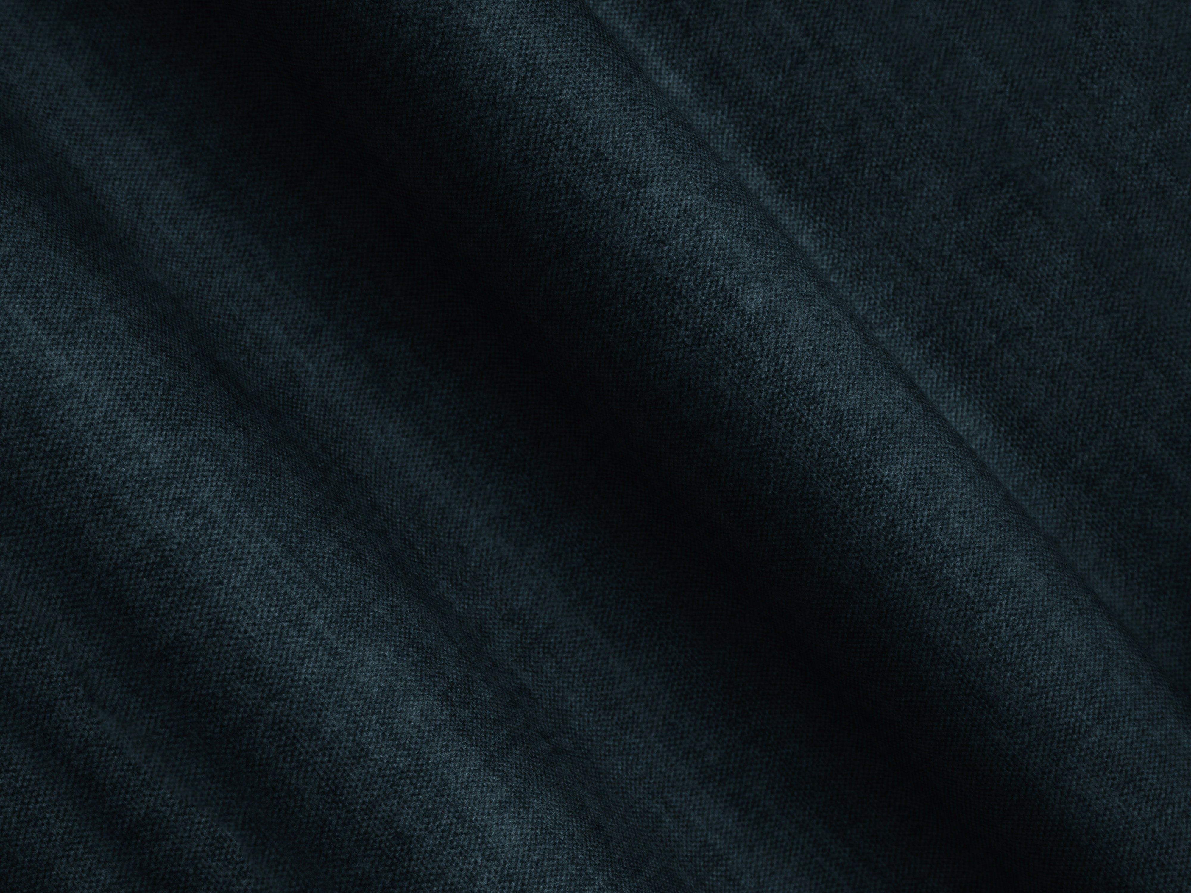 Right-facing velvet corner sofa bed RIBES petrol blue