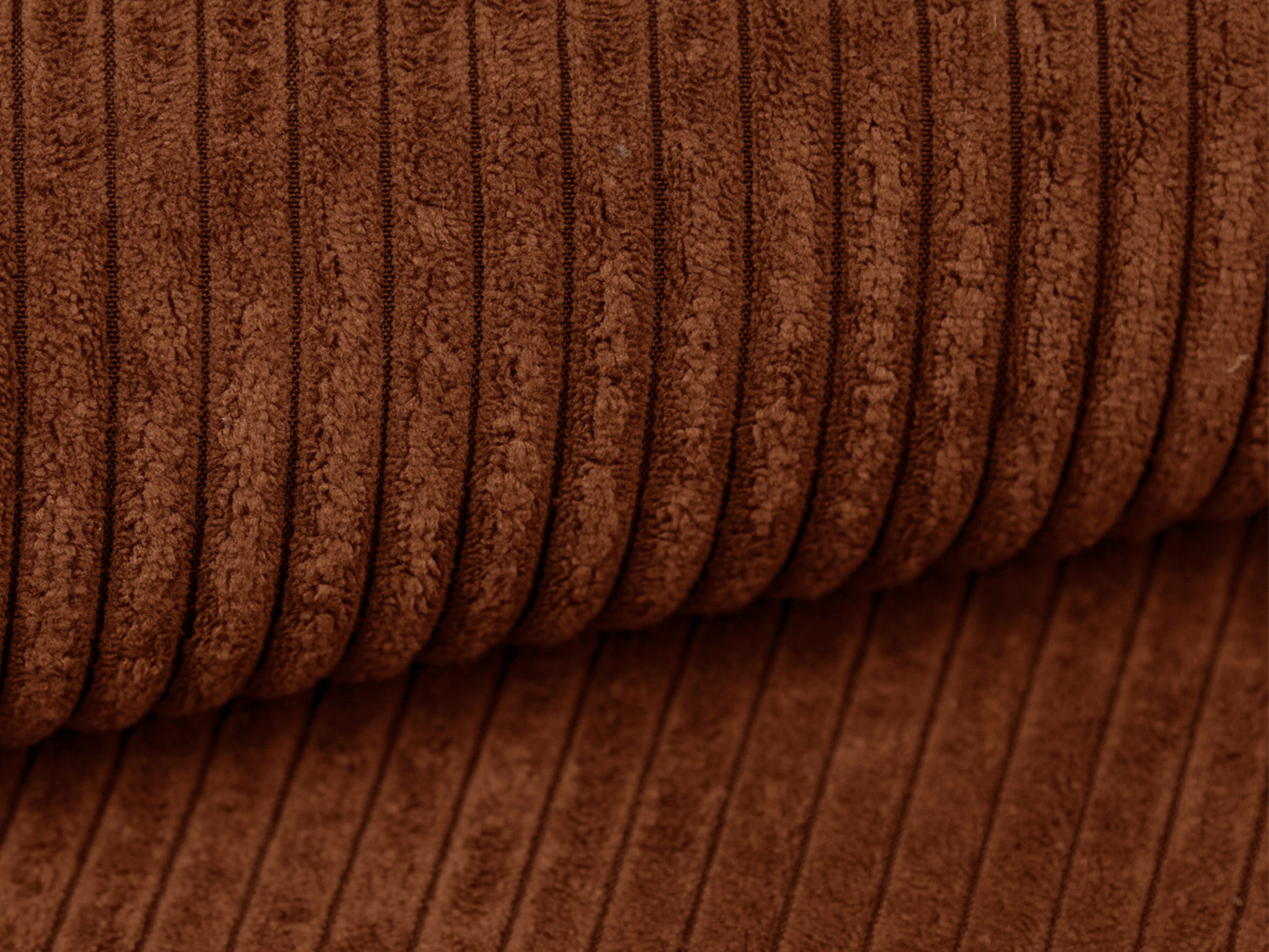 Right-sided corner sofa bed RIBES brick corduroy