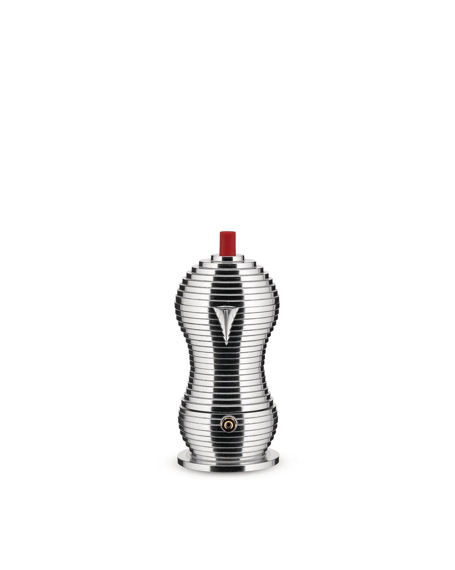 Inductiekoffiepot PULCINA zilver met rood