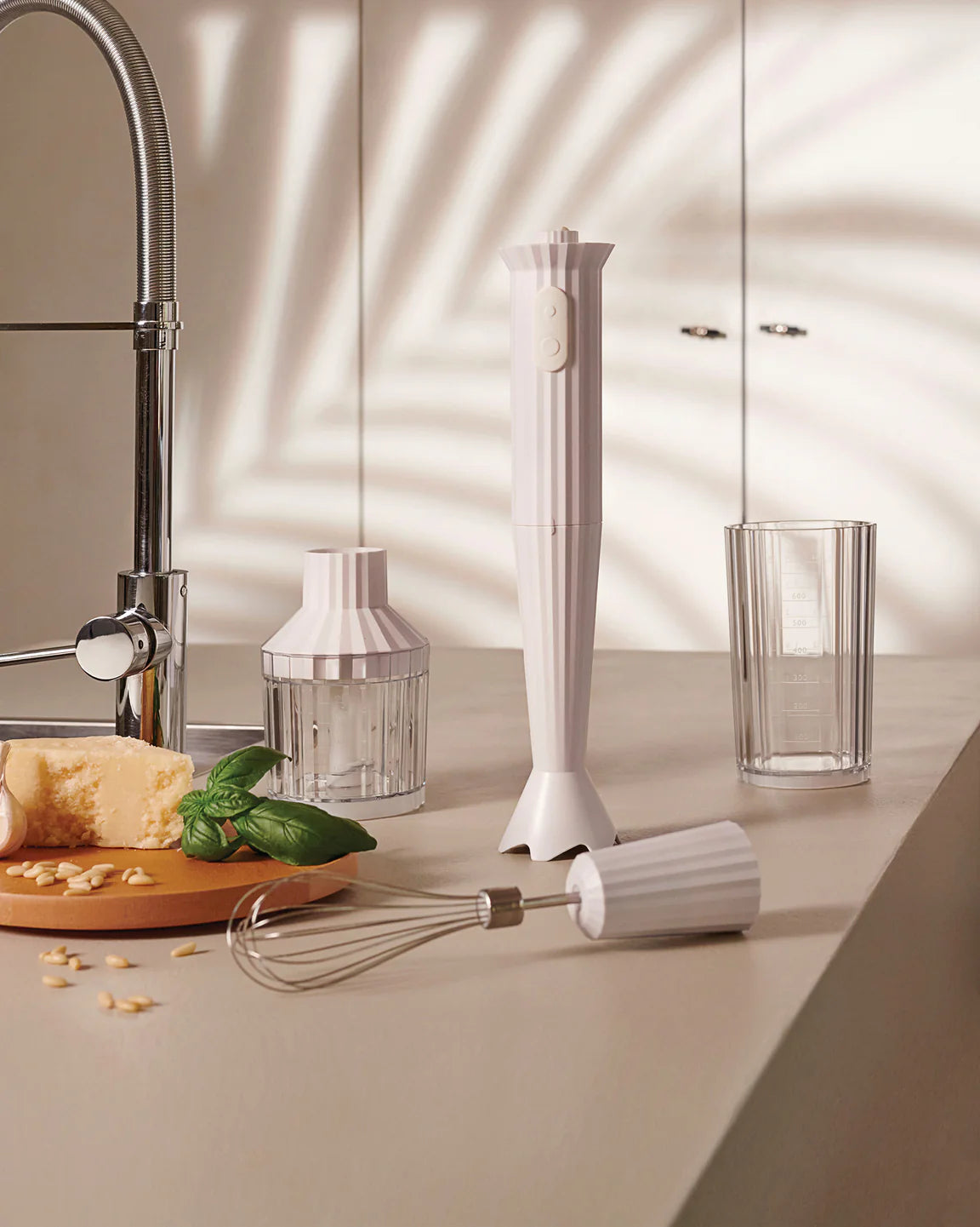 Set met handblender PLISSÉ wit