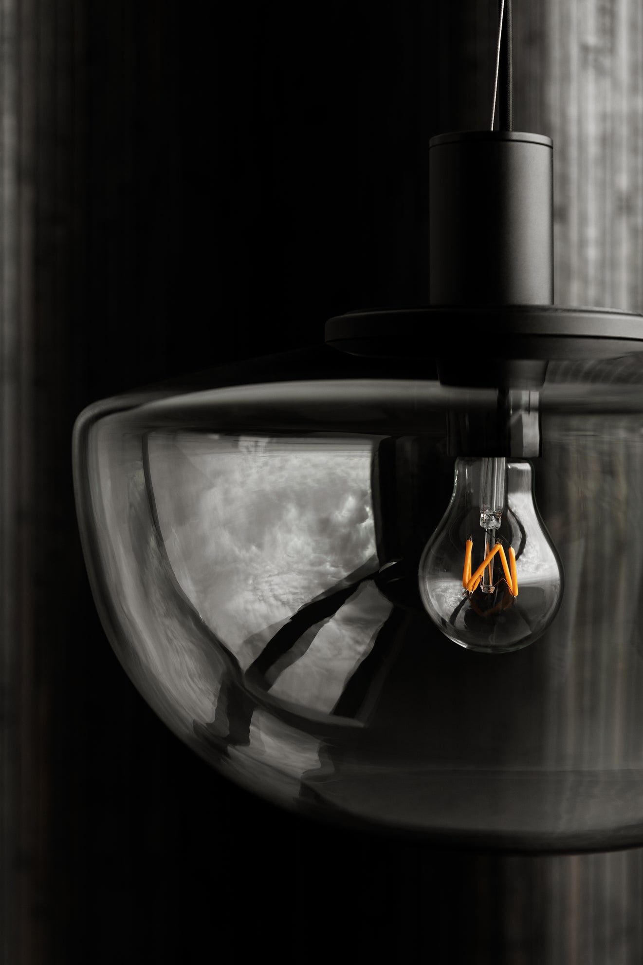 Pendant lamp BANK opal glass