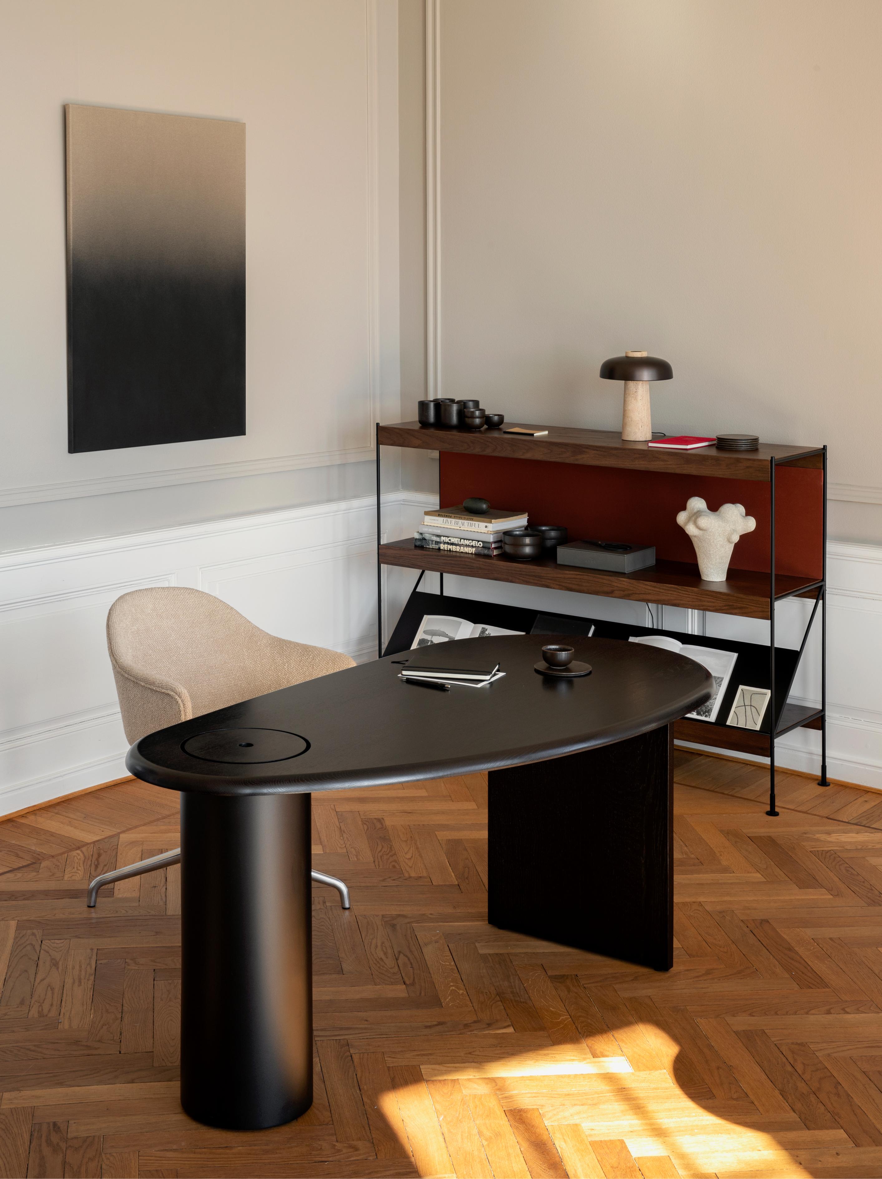 Bürostuhl HARBOUR schwarze Kunstleder mit silbernem Gestell