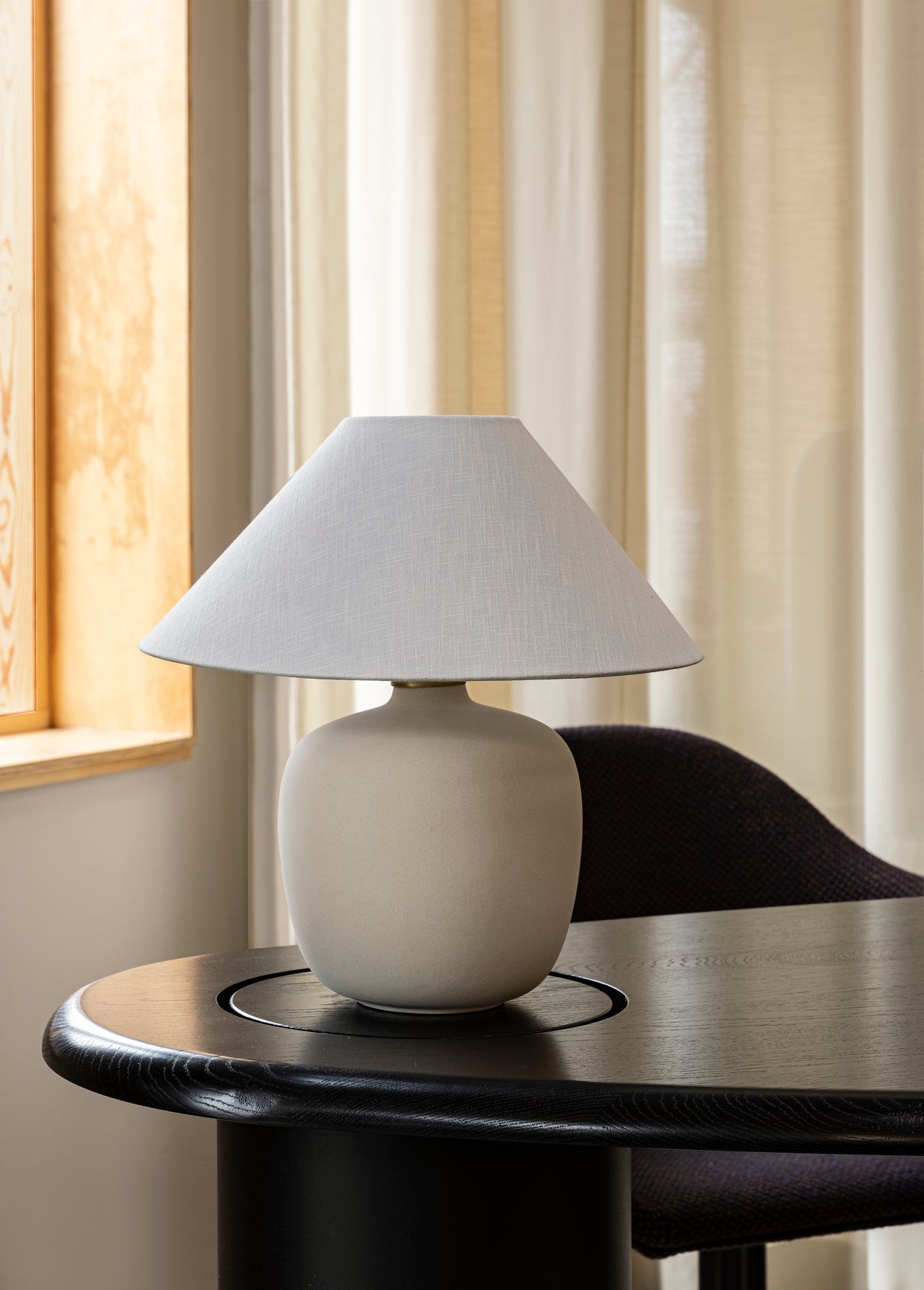 Tischlampe TORSO weiße Keramik