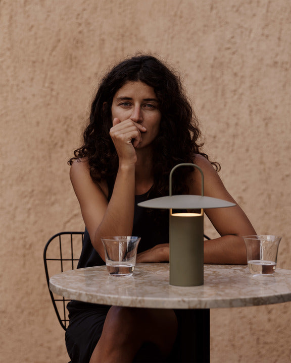 Portable lamp RAY olive